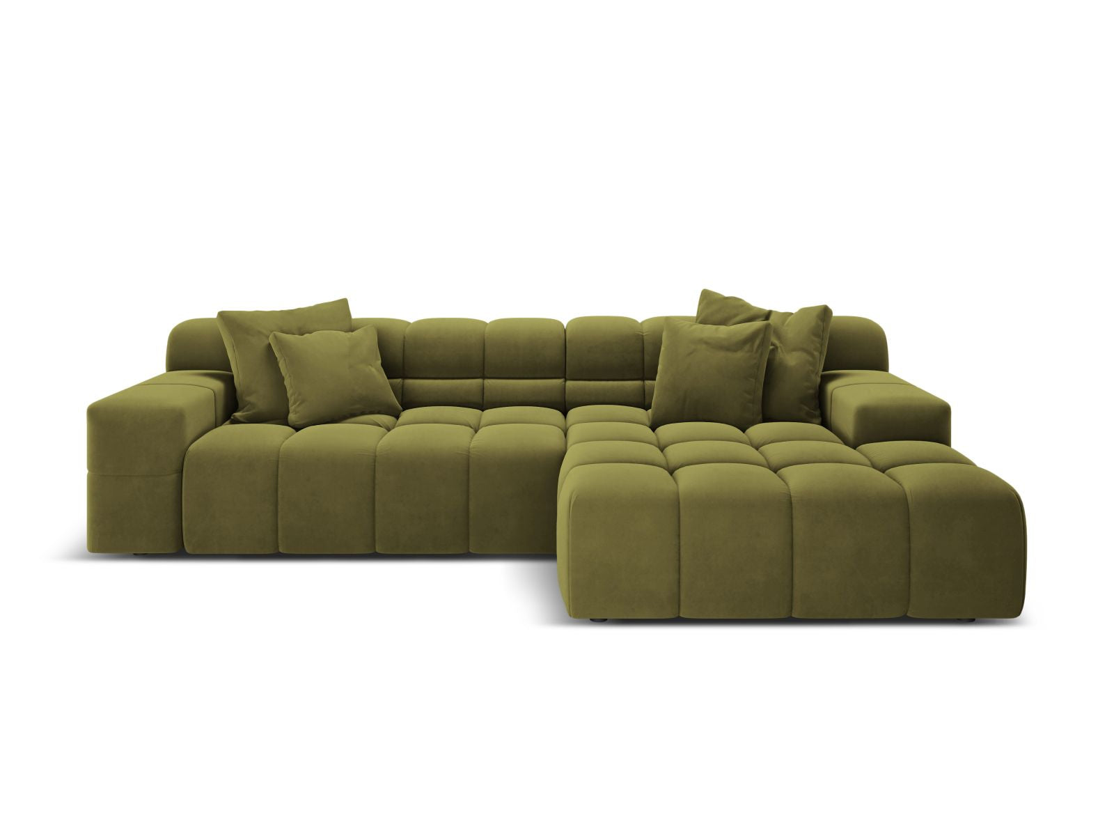 3-Sitzer Ecksofa rechts Hawaii in Pistachio-Magic Velvet präsentiert im Onlineshop von KAQTU Design AG. Ecksofa rechts ist von Cosmopolitan Design