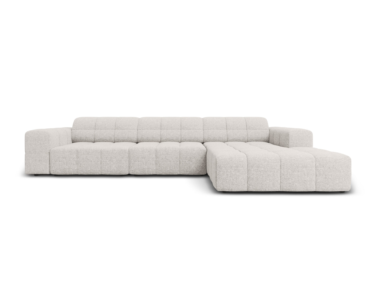 Chicago Ecksofa rechts 4 Sitzer 166cm in Light Grey-Haga präsentiert im Onlineshop von KAQTU Design AG. L-Sofa rechts ist von Cosmopolitan Design