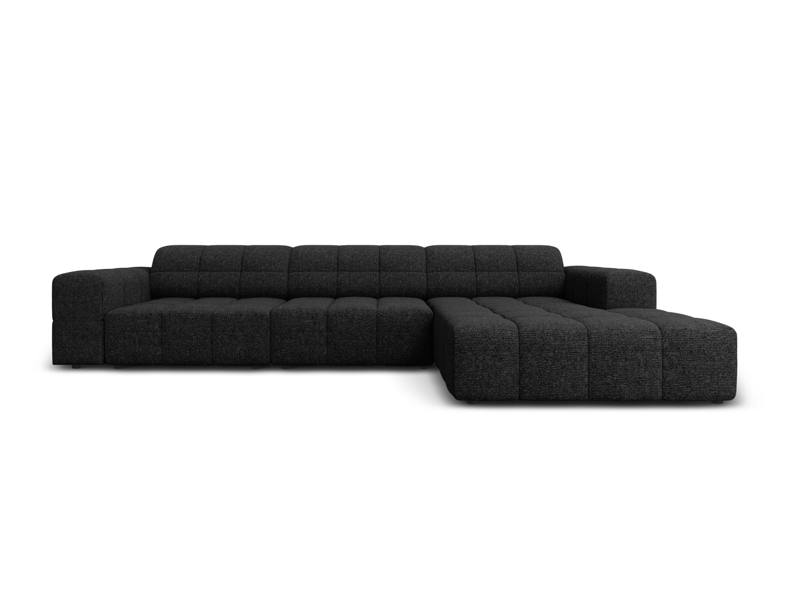 Chicago Ecksofa rechts 4 Sitzer 166cm in Black-Haga präsentiert im Onlineshop von KAQTU Design AG. L-Sofa rechts ist von Cosmopolitan Design