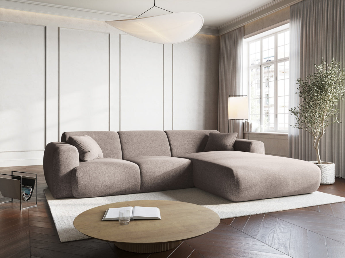 Nolio Ecksofa rechts 4 Sitzer 170cm in Beige-Haga präsentiert im Onlineshop von KAQTU Design AG. L-Sofa rechts ist von Cosmopolitan Design