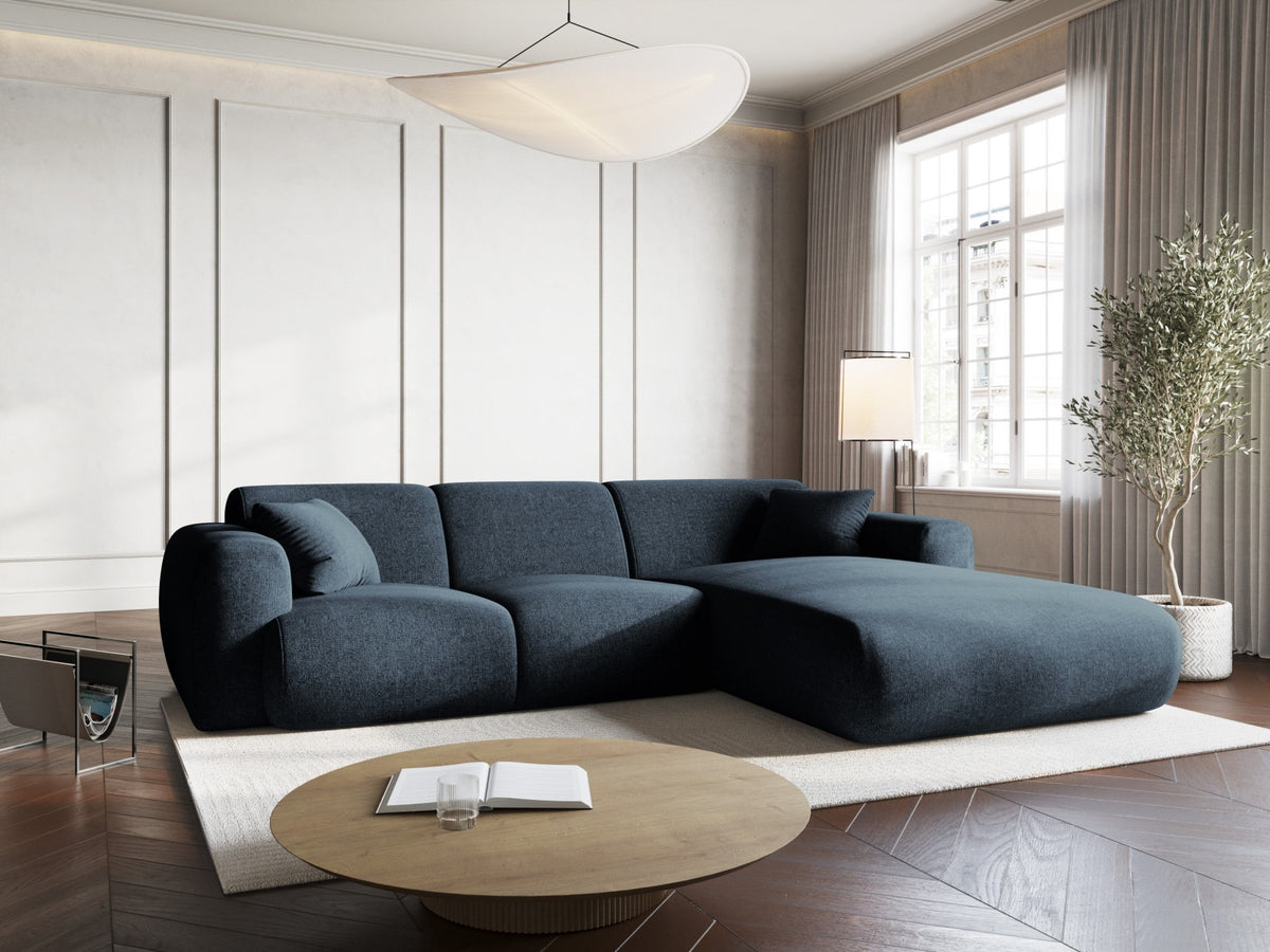 Nolio Ecksofa rechts 4 Sitzer 170cm in Royal Blue-Haga präsentiert im Onlineshop von KAQTU Design AG. L-Sofa rechts ist von Cosmopolitan Design