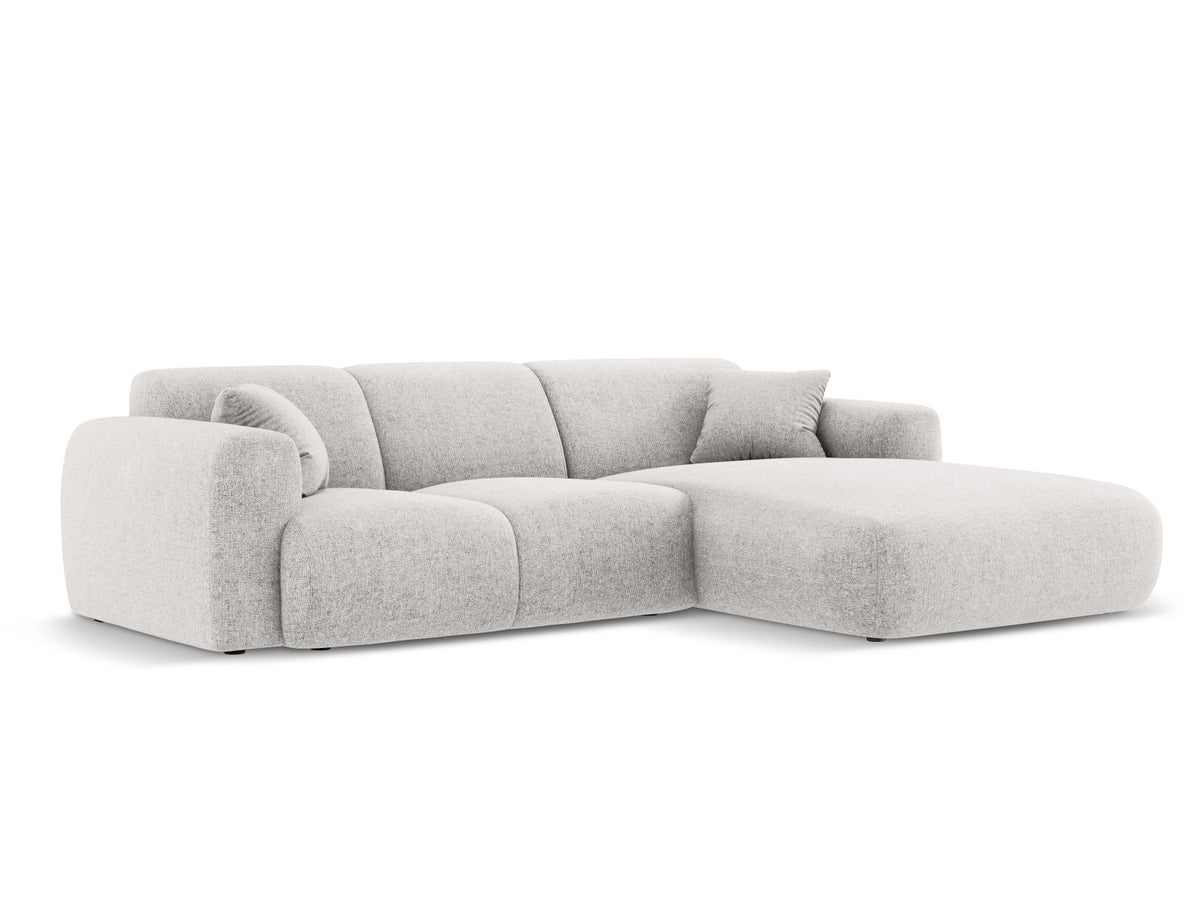 Nolio Ecksofa rechts 4 Sitzer 170cm in Light Grey-Haga präsentiert im Onlineshop von KAQTU Design AG. L-Sofa rechts ist von Cosmopolitan Design