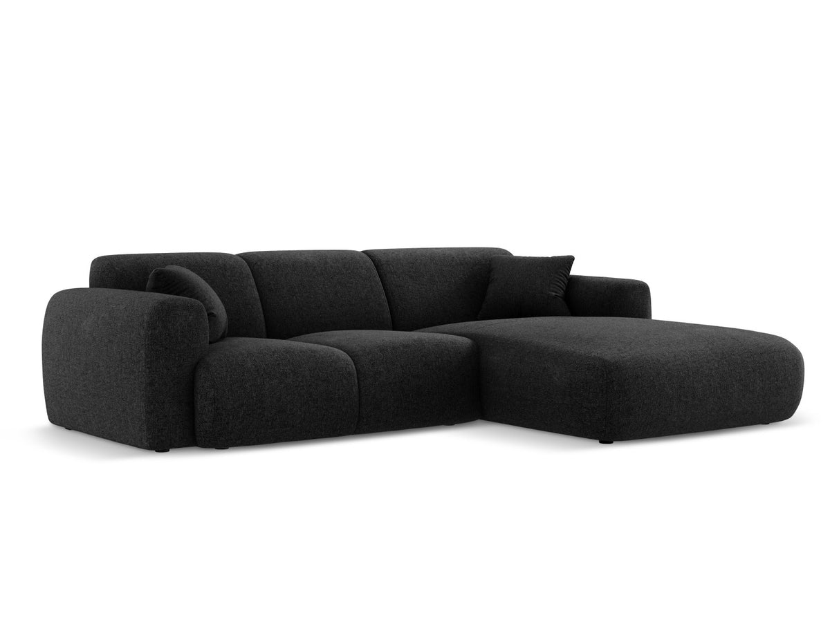 Nolio Ecksofa rechts 4 Sitzer 170cm in Black-Haga präsentiert im Onlineshop von KAQTU Design AG. L-Sofa rechts ist von Cosmopolitan Design
