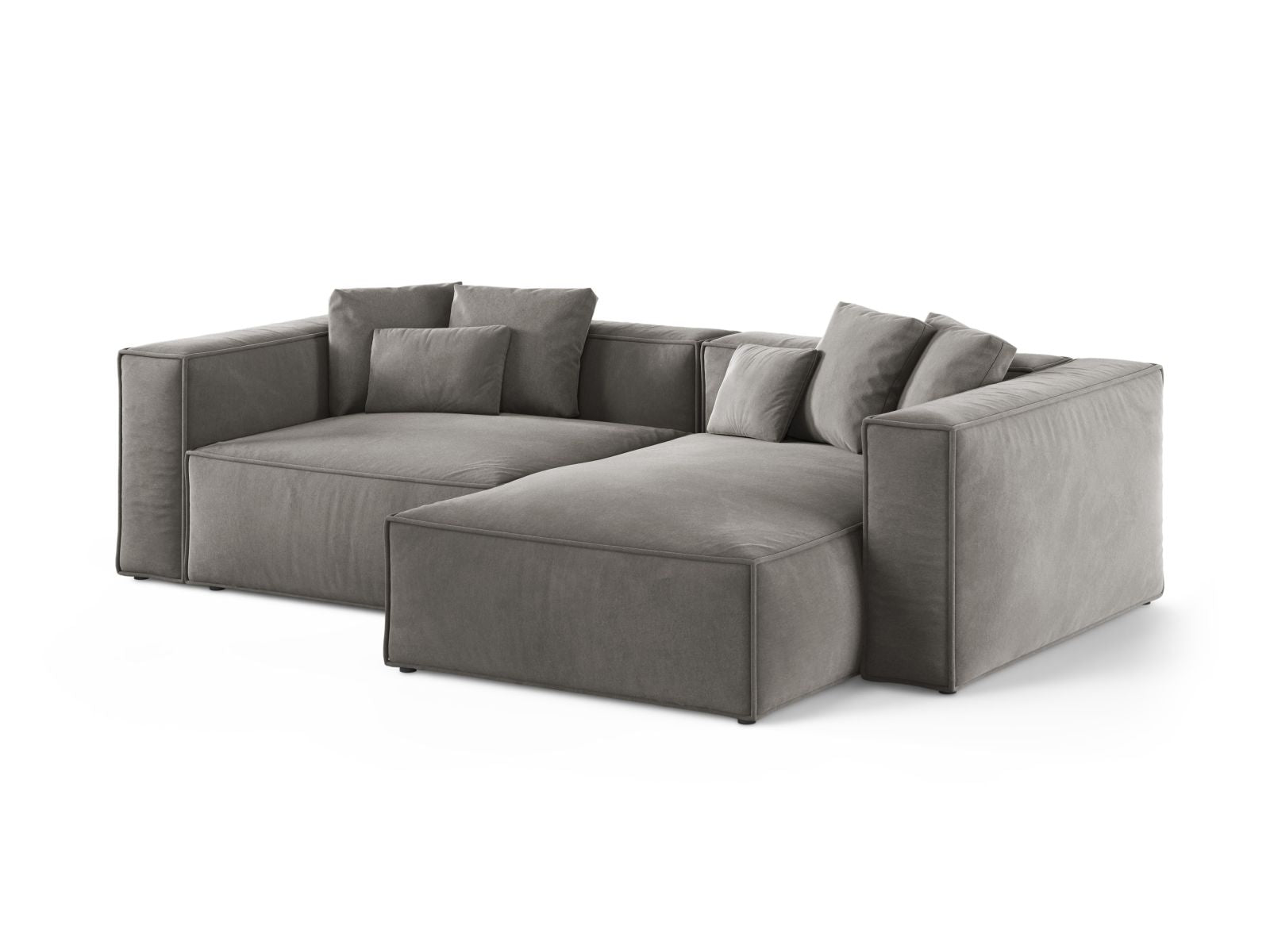 Elegantes 3-Sitzer Ecksofa Aveiro in Grau, ideal für stilvolle Wohnräume, präsentiert von Cosmopolitan Design.