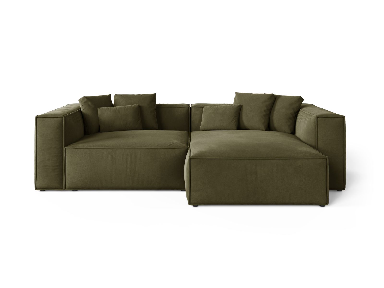 3-Sitzer Ecksofa rechts Aveiro in Light Green-Casino präsentiert im Onlineshop von KAQTU Design AG. Ecksofa rechts ist von Cosmopolitan Design
