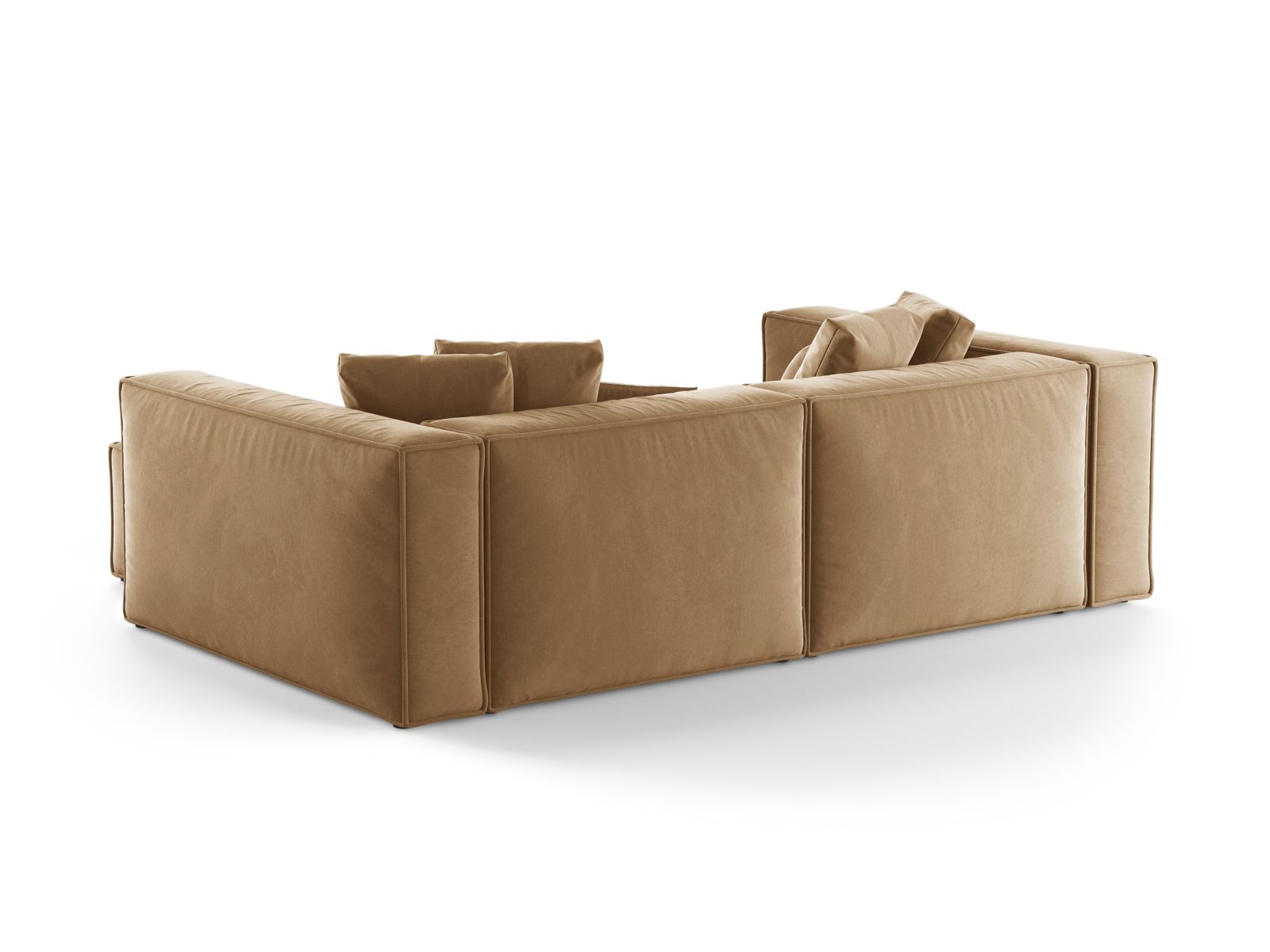 Elegantes 3-Sitzer Ecksofa Aveiro in Sand-Casino, ideal für stilvolle Wohnräume und entspannte Stunden, von Cosmopolitan Design.