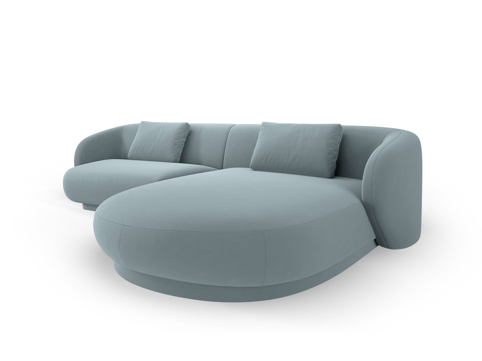 Entdecken Sie das elegante Camden Velour Ecksofa rechts von Cosmopolitan Design – ein 4-Sitzer, der modernen Stil und höchsten Komfort vereint.