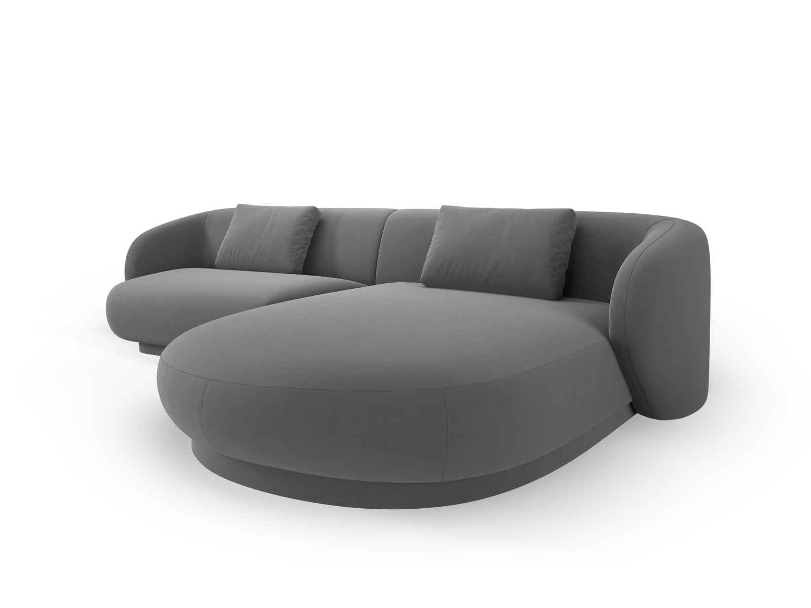 Entdecken Sie das elegante Camden Velour Ecksofa rechts von Cosmopolitan Design – ein 4-Sitzer, der zeitlosen Komfort und modernes Flair vereint.