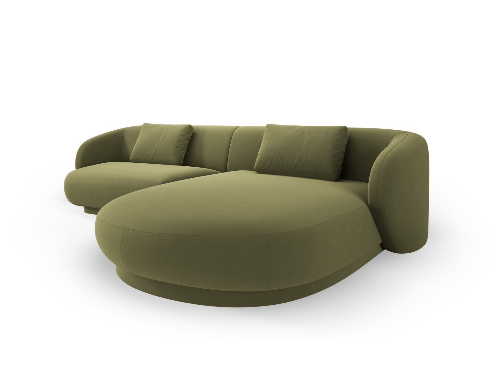 Entdecken Sie das elegante Camden Velour Ecksofa rechts von Cosmopolitan Design – ein 4-Sitzer, der zeitlosen Komfort und modernes Flair vereint.
