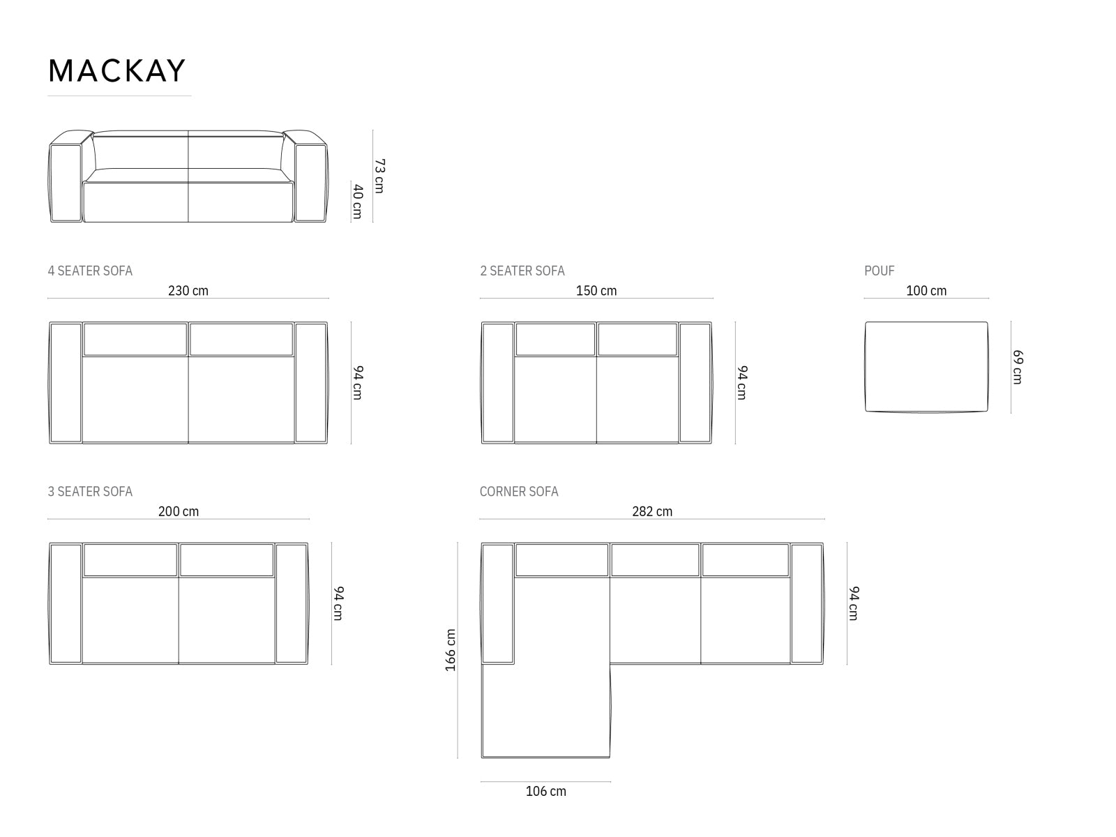 Mackay Velour Ecksofa rechts 4 Sitzer in Sand präsentiert im Onlineshop von KAQTU Design AG. Ecksofa rechts ist von Cosmopolitan Design
