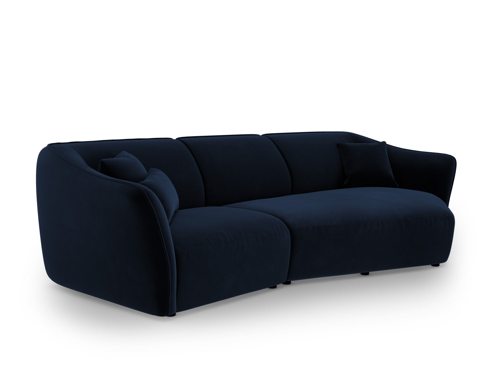Tokyo Velour Modular Ecksofa rechts 5 Sitzer in Royal Blue präsentiert im Onlineshop von KAQTU Design AG. Ecksofa rechts ist von Cosmopolitan Design