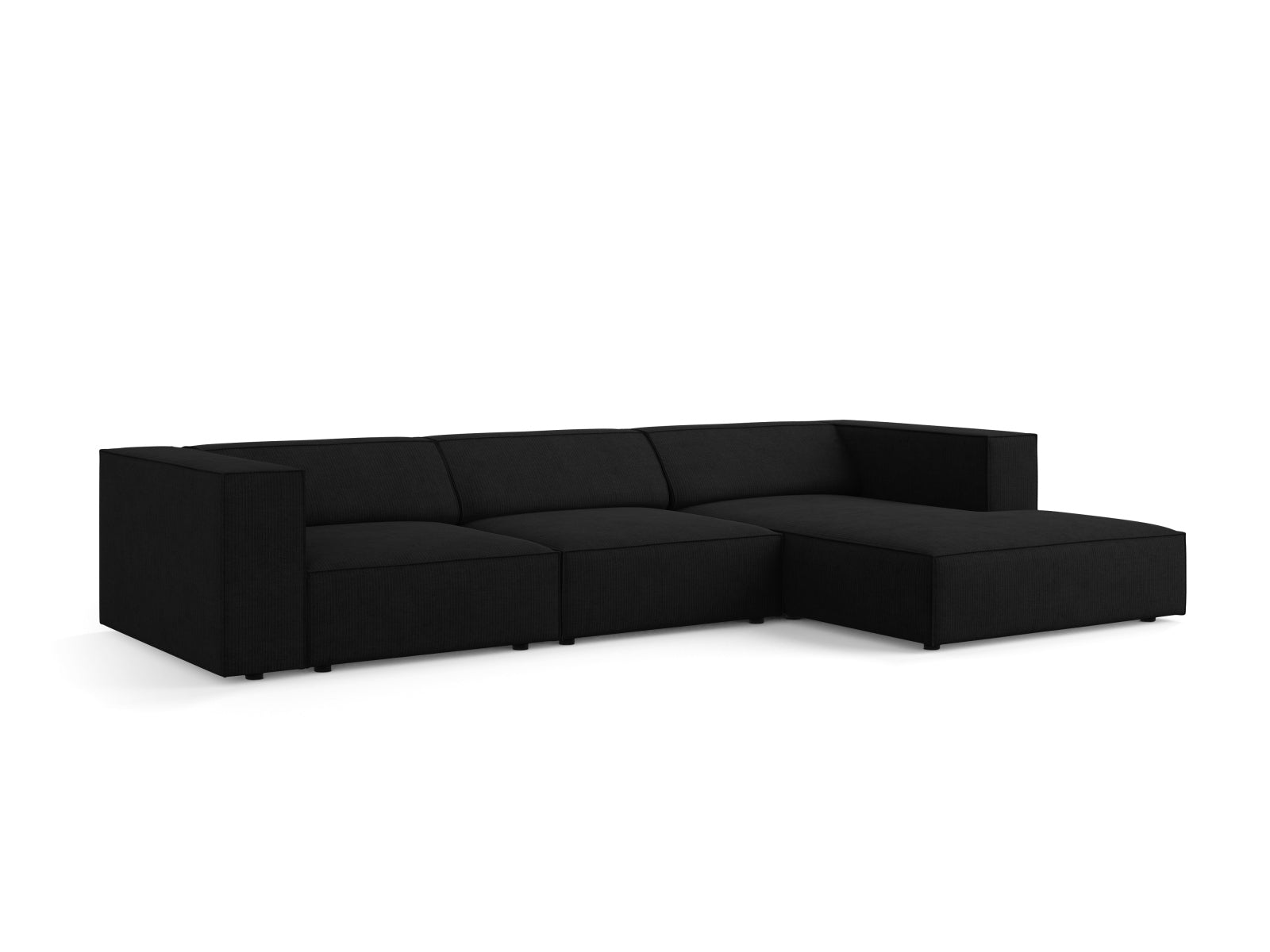 Arendal Ecksofa rechts 4 Sitzer in Black präsentiert im Onlineshop von KAQTU Design AG. Ecksofa rechts ist von Cosmopolitan Design