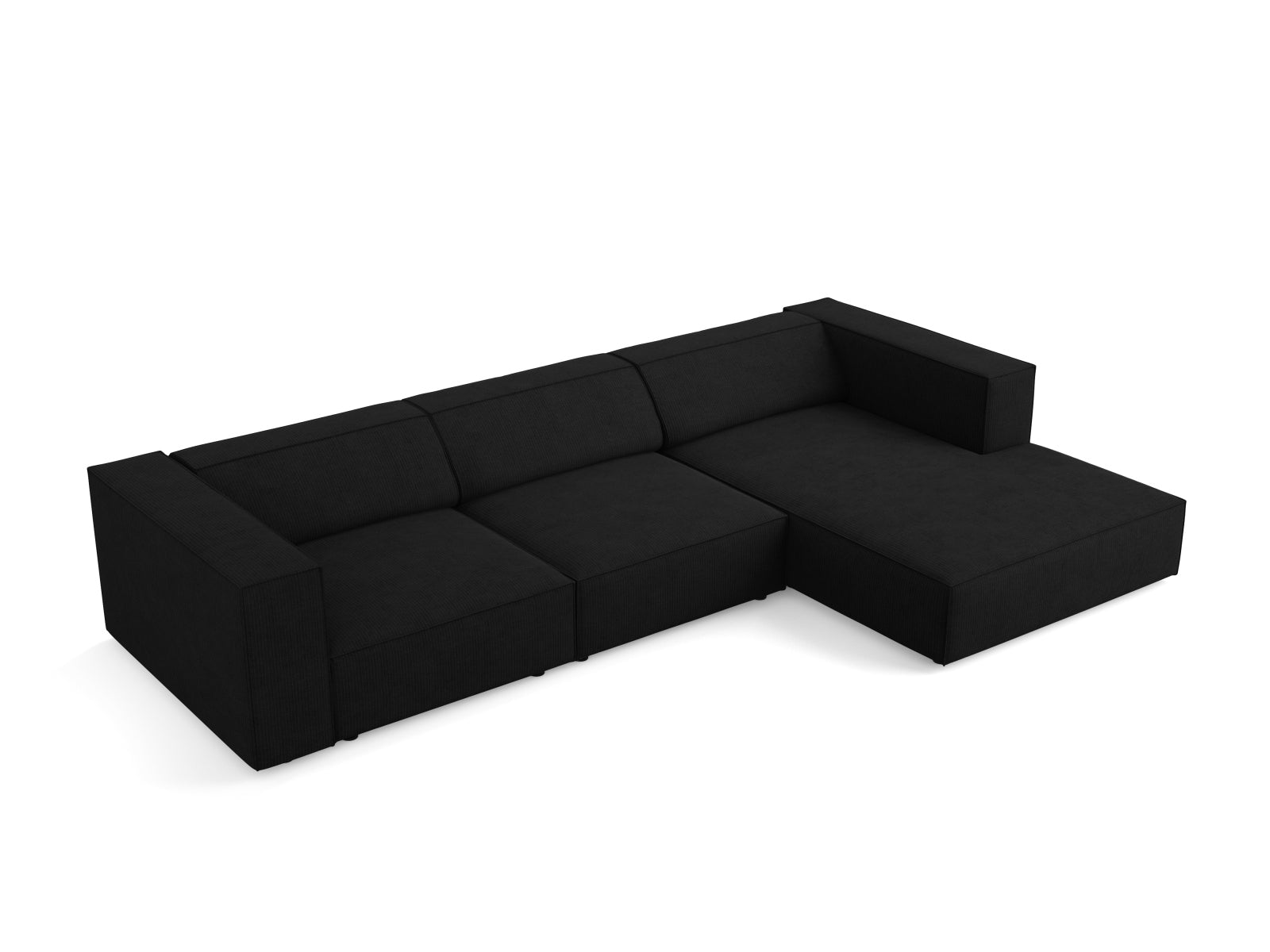 Arendal Ecksofa rechts 4 Sitzer in Black präsentiert im Onlineshop von KAQTU Design AG. Ecksofa rechts ist von Cosmopolitan Design