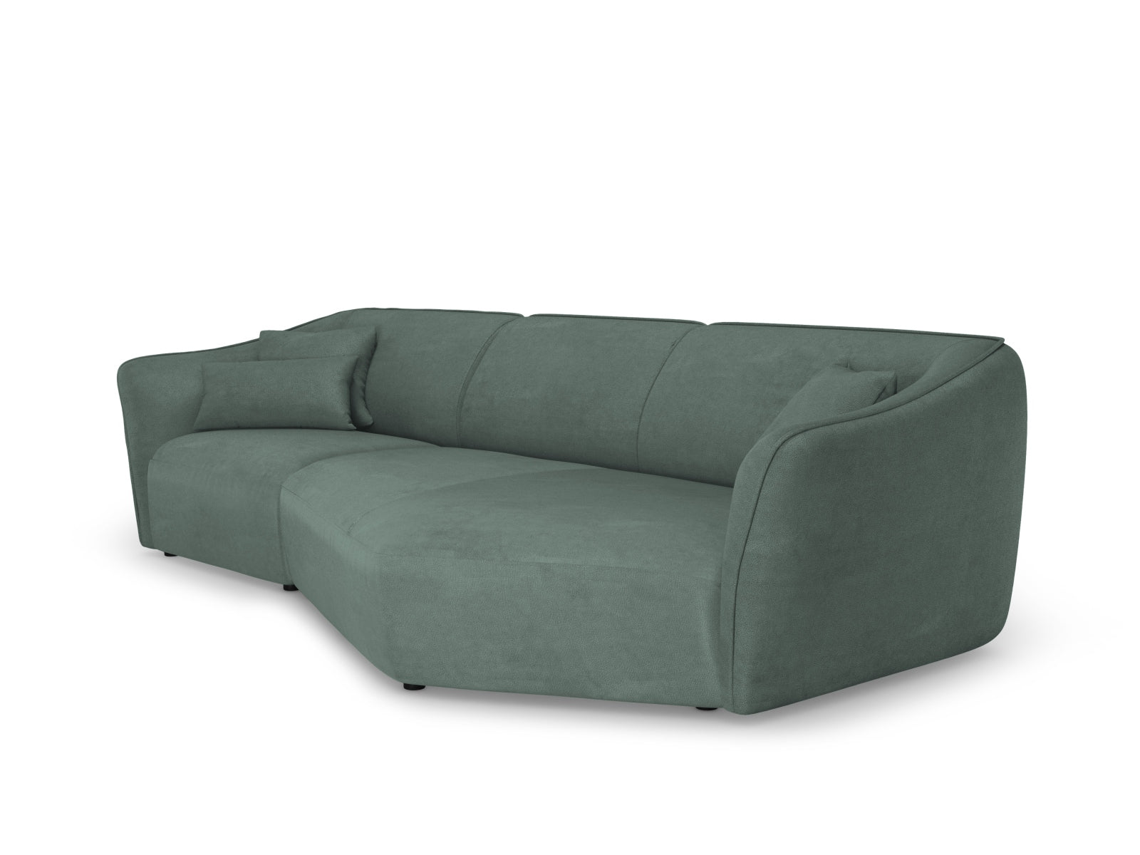 Tokyo Boucle Modular Ecksofa rechts 5 Sitzer in Mint präsentiert im Onlineshop von KAQTU Design AG. Ecksofa rechts ist von Cosmopolitan Design