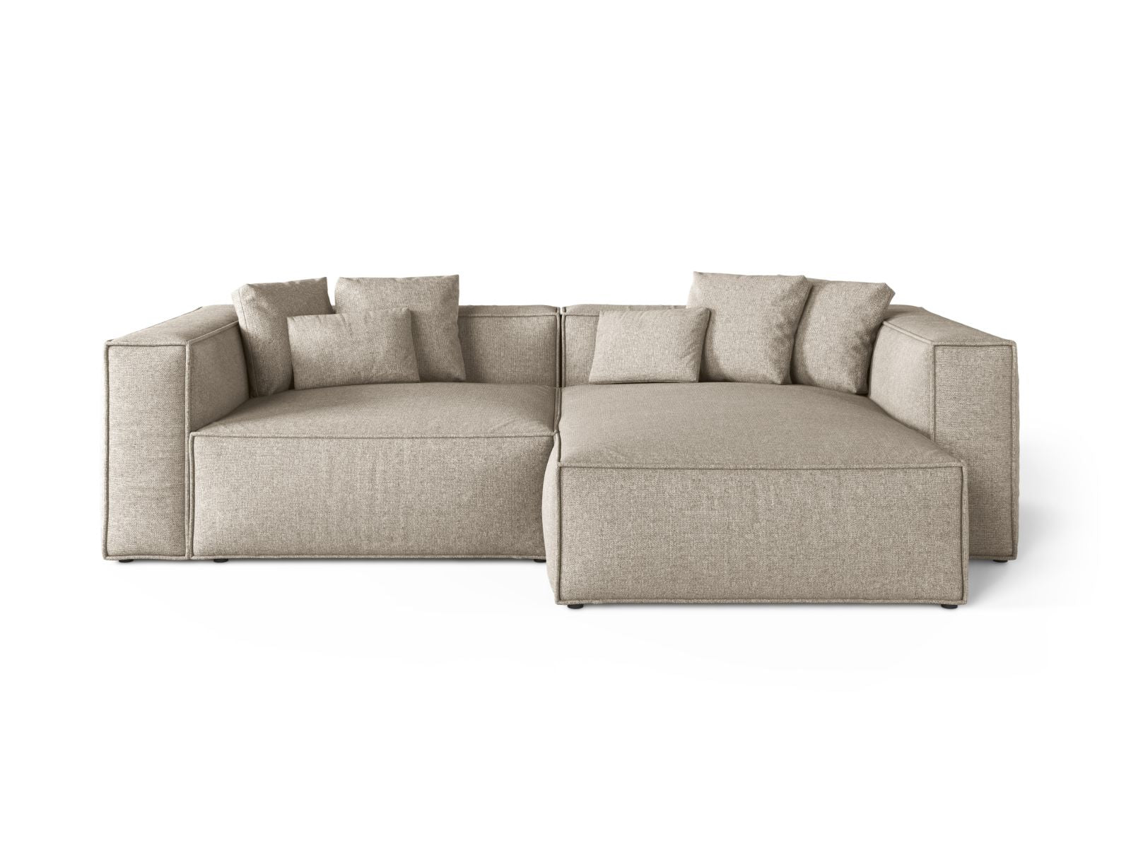 3-Sitzer Ecksofa rechts Aveiro in Dark Beige-Eden präsentiert im Onlineshop von KAQTU Design AG. Ecksofa rechts ist von Cosmopolitan Design