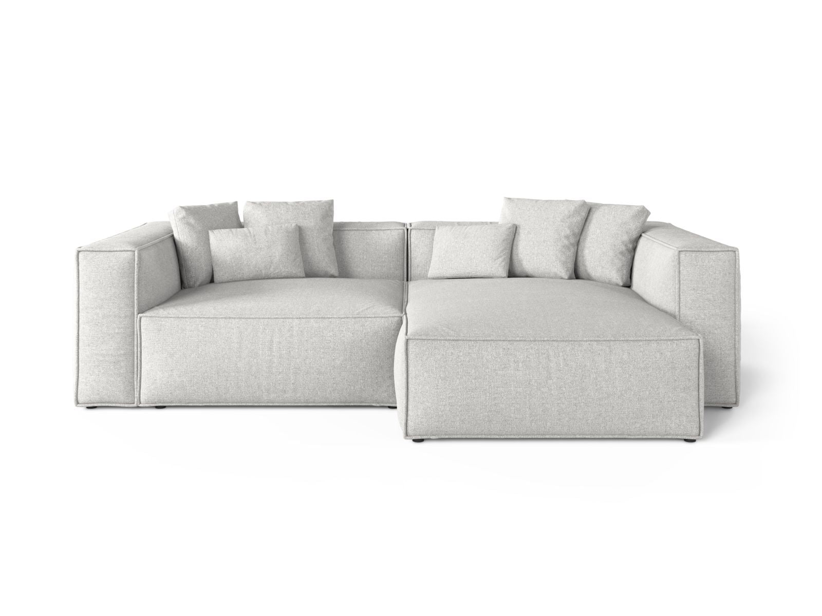 3-Sitzer Ecksofa rechts Aveiro in Silver-Eden präsentiert im Onlineshop von KAQTU Design AG. Ecksofa rechts ist von Cosmopolitan Design