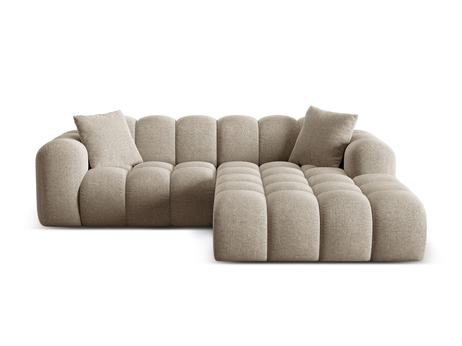 3-Sitzer Ecksofa rechts Treno in Dark Beige-Eden präsentiert im Onlineshop von KAQTU Design AG. Ecksofa rechts ist von Cosmopolitan Design
