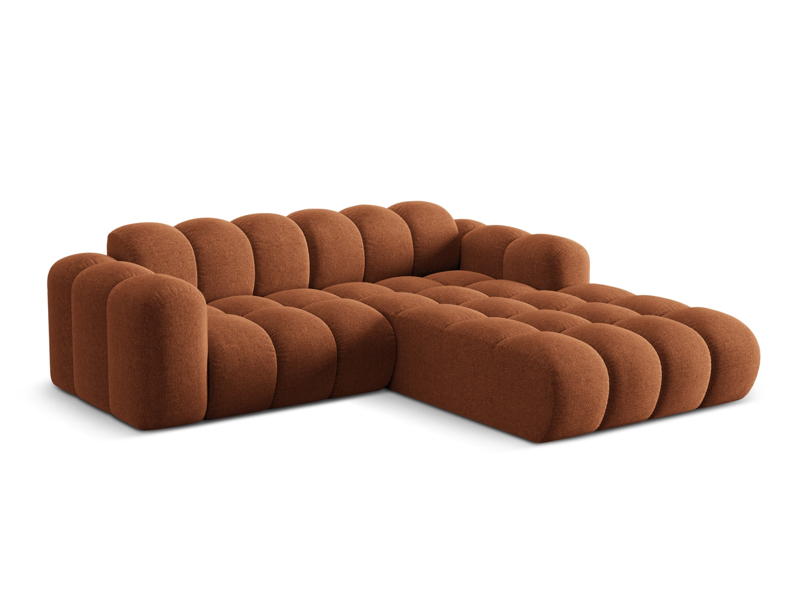 Elegantes 3-Sitzer Ecksofa Treno in Brick-Eden, ideal für stilvolle Wohnräume, präsentiert von Cosmopolitan Design.