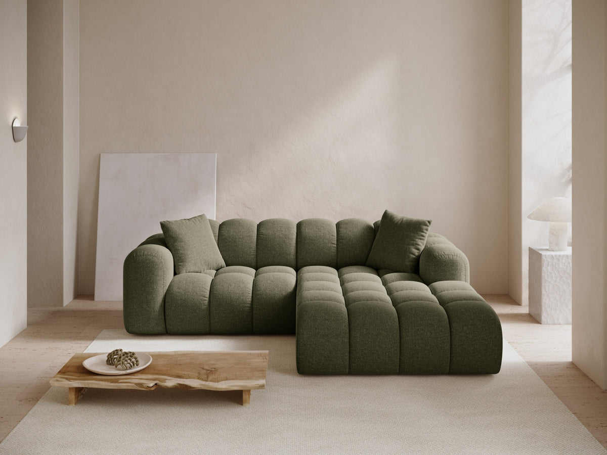 3-Sitzer Ecksofa rechts Treno in Green-Eden präsentiert im Onlineshop von KAQTU Design AG. Ecksofa rechts ist von Cosmopolitan Design