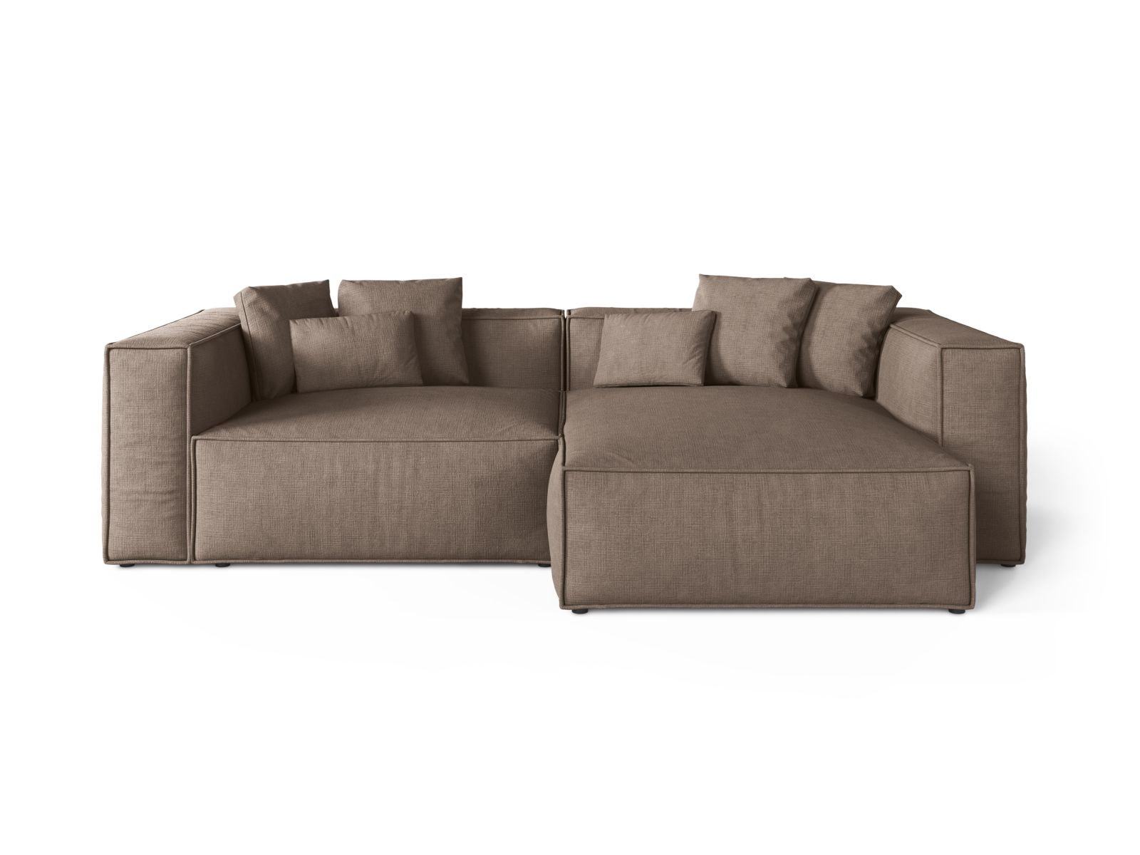 3-Sitzer Ecksofa rechts Aveiro in Cappuccino-Liberty präsentiert im Onlineshop von KAQTU Design AG. Ecksofa rechts ist von Cosmopolitan Design