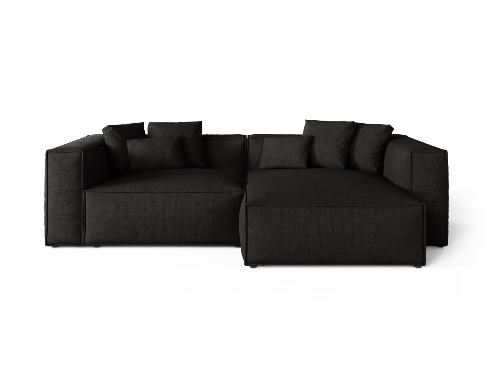 3-Sitzer Ecksofa rechts Aveiro in Black-Liberty präsentiert im Onlineshop von KAQTU Design AG. Ecksofa rechts ist von Cosmopolitan Design