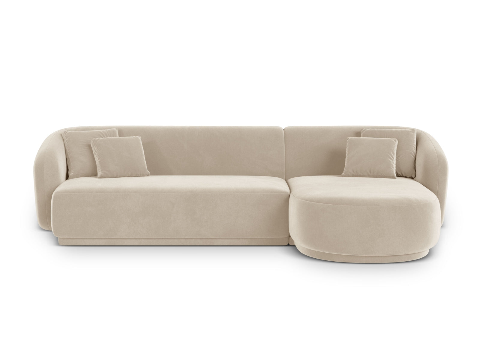 4-Sitzer Ecksofa rechts Gomera in Beige-Salvador präsentiert im Onlineshop von KAQTU Design AG. Ecksofa rechts ist von Cosmopolitan Design