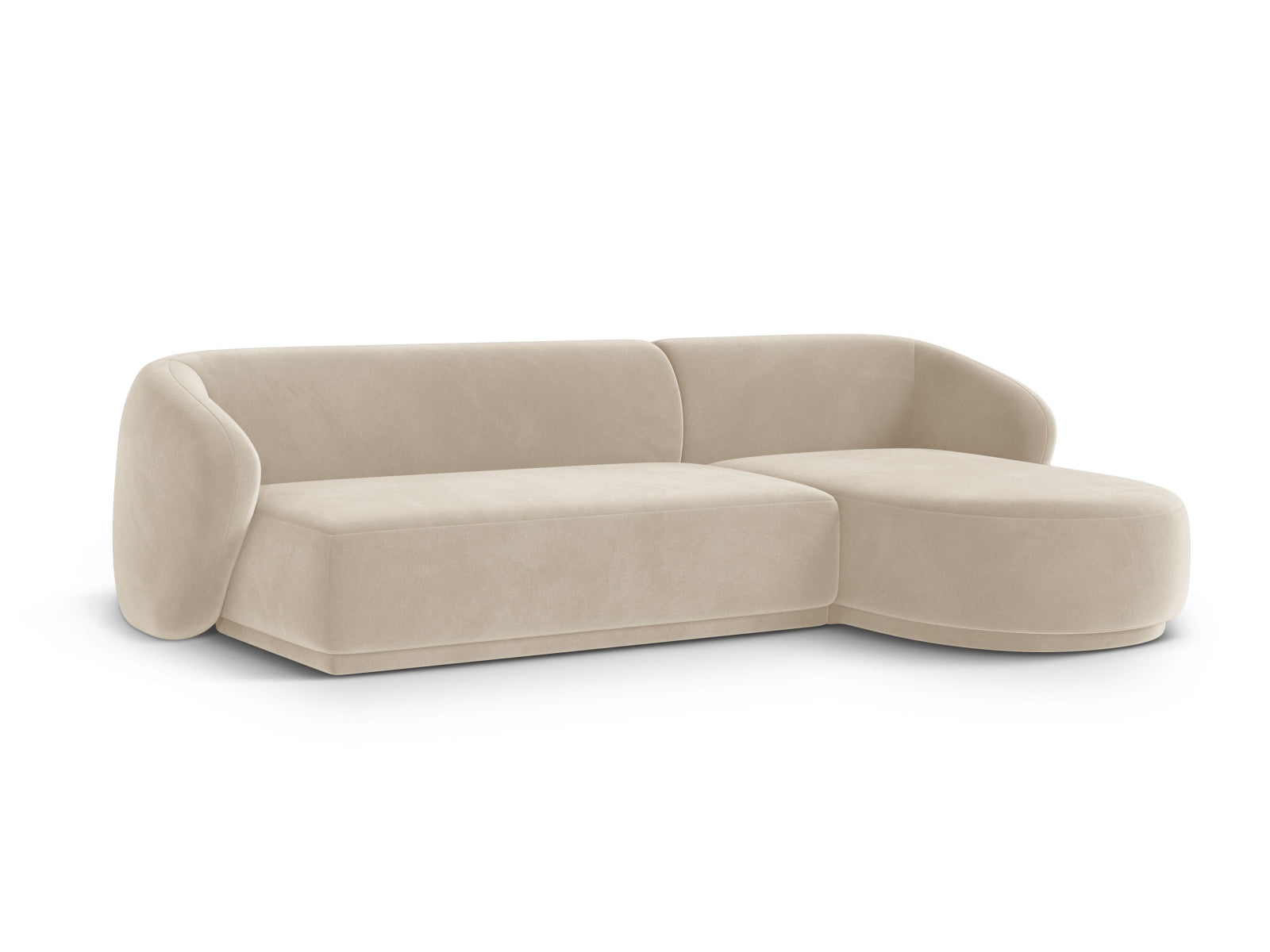 Beige 4-Sitzer Ecksofa Gomera von Cosmopolitan Design, stilvolles und modernes Möbelstück für Ihr Wohnzimmer.