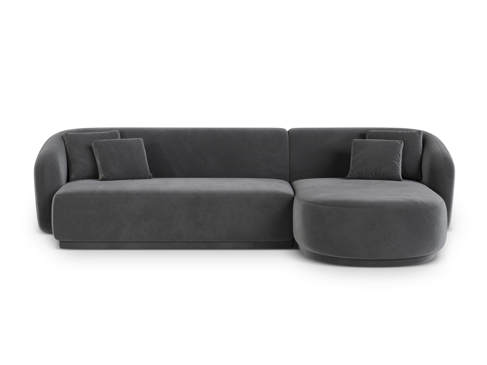 4-Sitzer Ecksofa rechts Gomera in Dark Grey-Salvador präsentiert im Onlineshop von KAQTU Design AG. Ecksofa rechts ist von Cosmopolitan Design