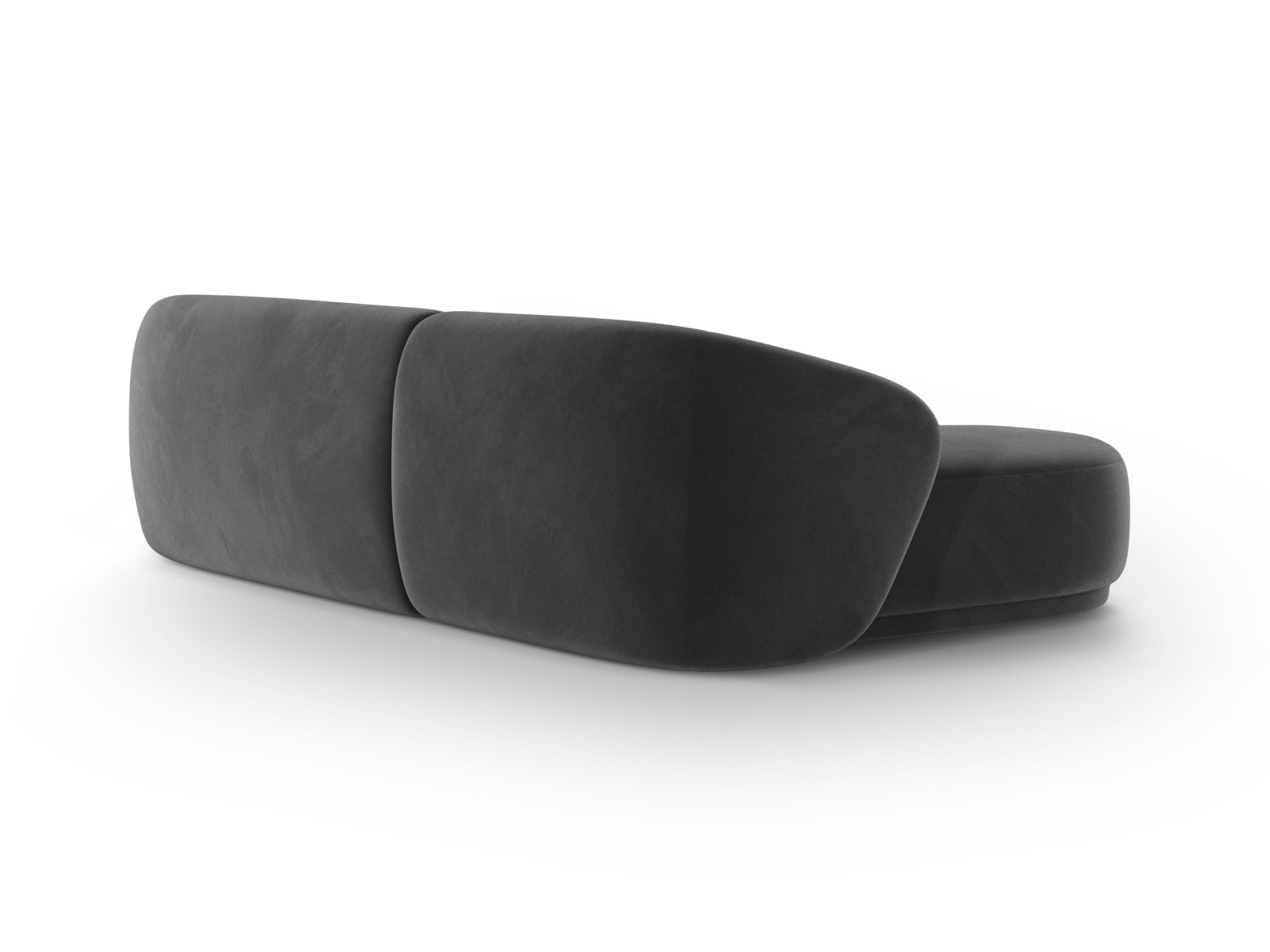 Elegantes 4-Sitzer Ecksofa Gomera in edlem Dunkelgrau, perfekt für gemütliche Stunden und stilvolle Wohnräume von Cosmopolitan Design.