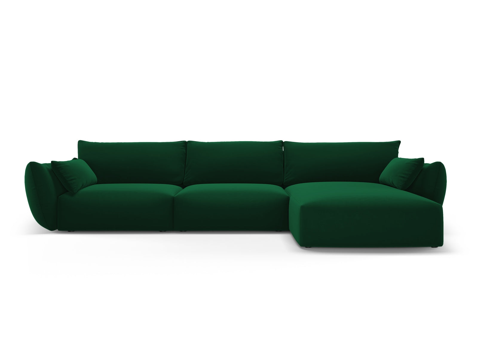 4-Sitzer Ecksofa rechts Matera in Bottle Green-Salvador präsentiert im Onlineshop von KAQTU Design AG. Ecksofa rechts ist von Cosmopolitan Design