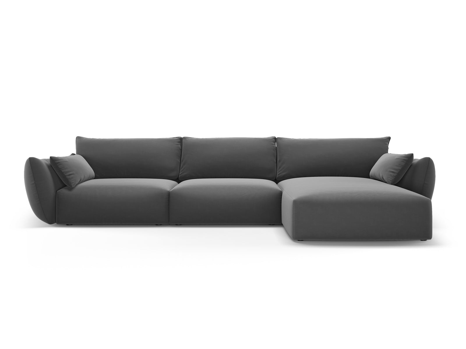 4-Sitzer Ecksofa rechts Matera in Dark Grey-Salvador präsentiert im Onlineshop von KAQTU Design AG. Ecksofa rechts ist von Cosmopolitan Design