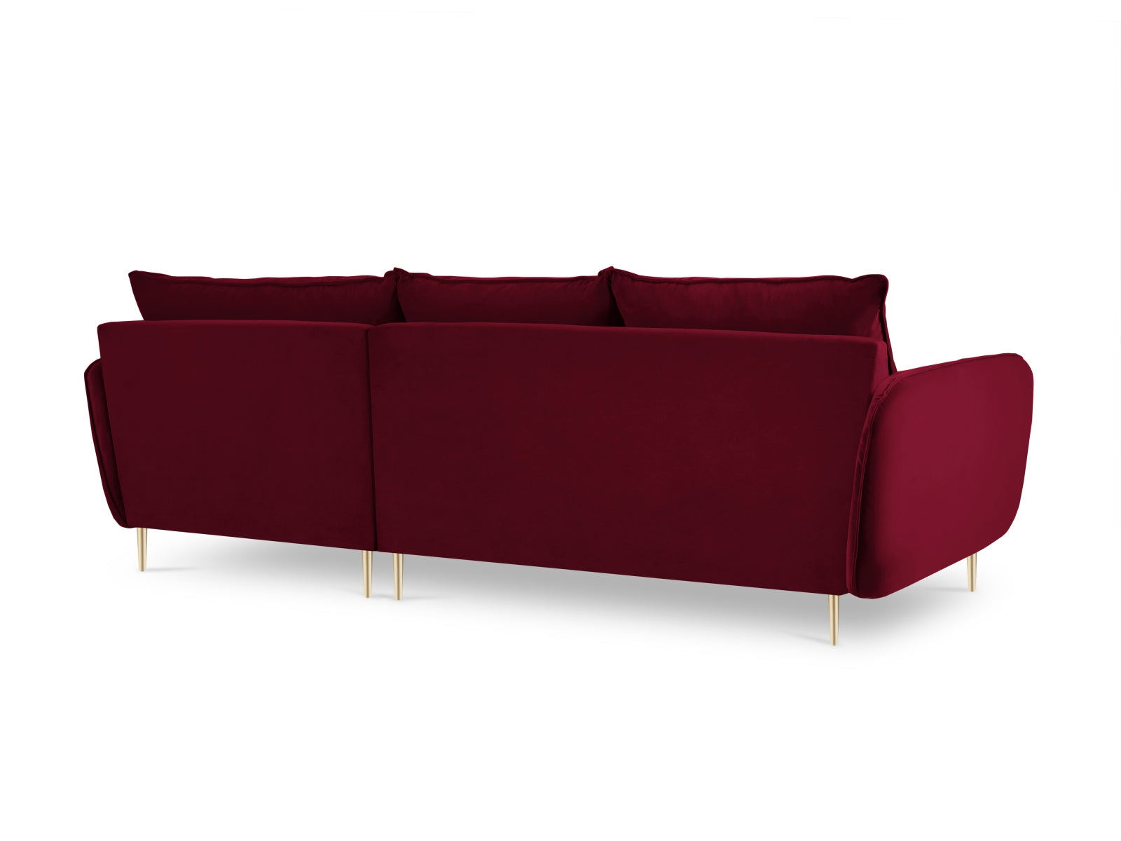 Elegantes Vienna Velour Ecksofa rechts 5 Sitzer 170cm von Cosmopolitan Design. Hochwertiges Velour, optimaler Komfort und zahlreiche Farben für Ihr Zuhause.