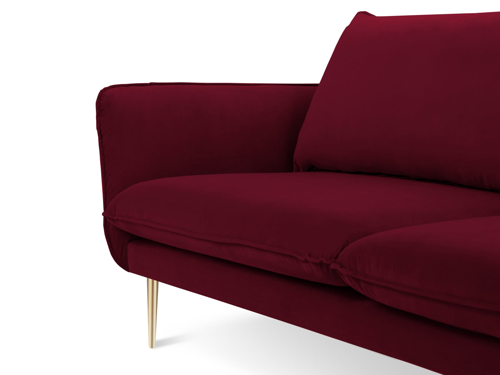 Elegantes Vienna Velour Ecksofa rechts 5 Sitzer 170cm von Cosmopolitan Design. Hochwertiges Velour, optimaler Komfort und zahlreiche Farben für Ihr Zuhause.