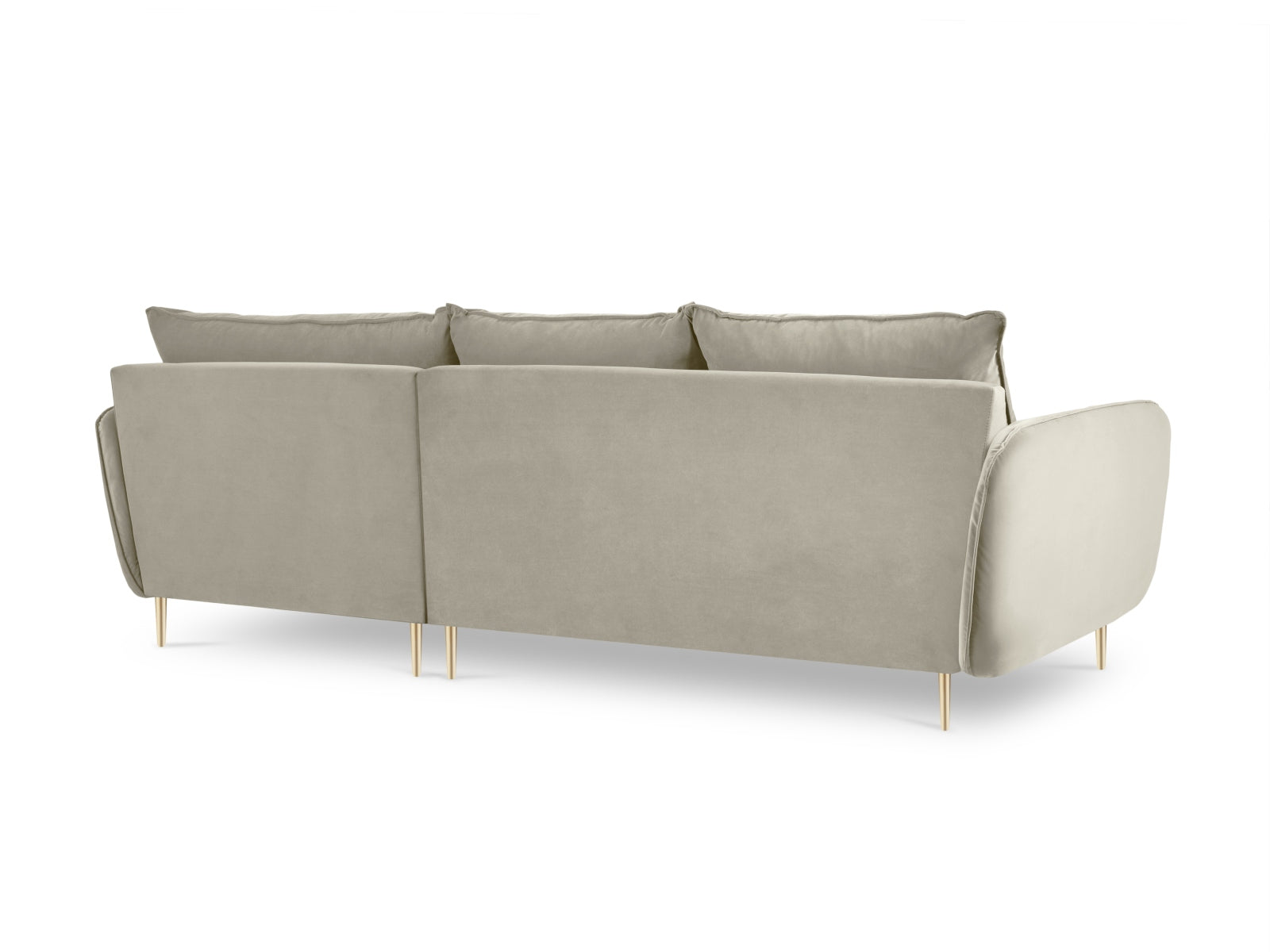 Elegantes Vienna Velour Ecksofa rechts 5 Sitzer 170cm von Cosmopolitan Design. Hochwertiges Velour, optimaler Komfort und zahlreiche Farben für Ihr Zuhause.