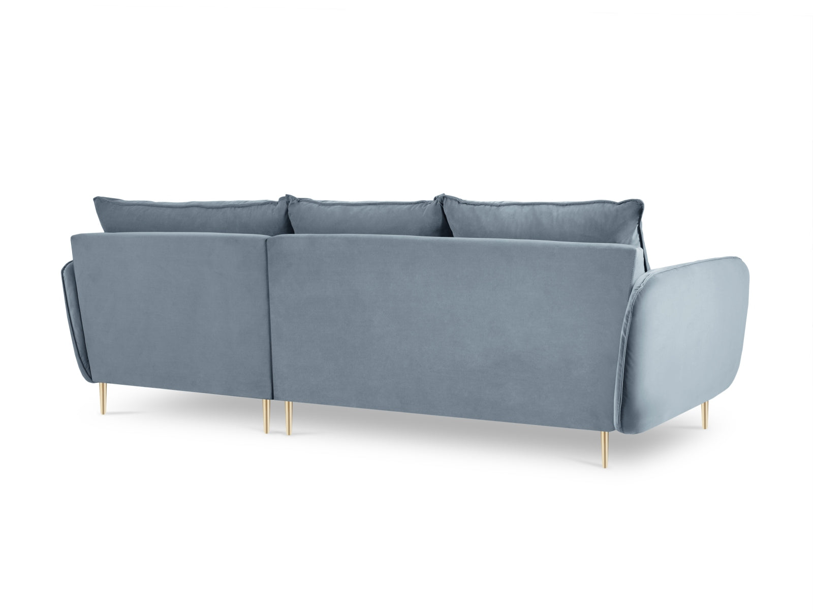 Elegantes Vienna Velour Ecksofa rechts 5 Sitzer 170cm von Cosmopolitan Design. Hochwertiges Velour, optimaler Komfort und zahlreiche Farben für Ihr Zuhause.