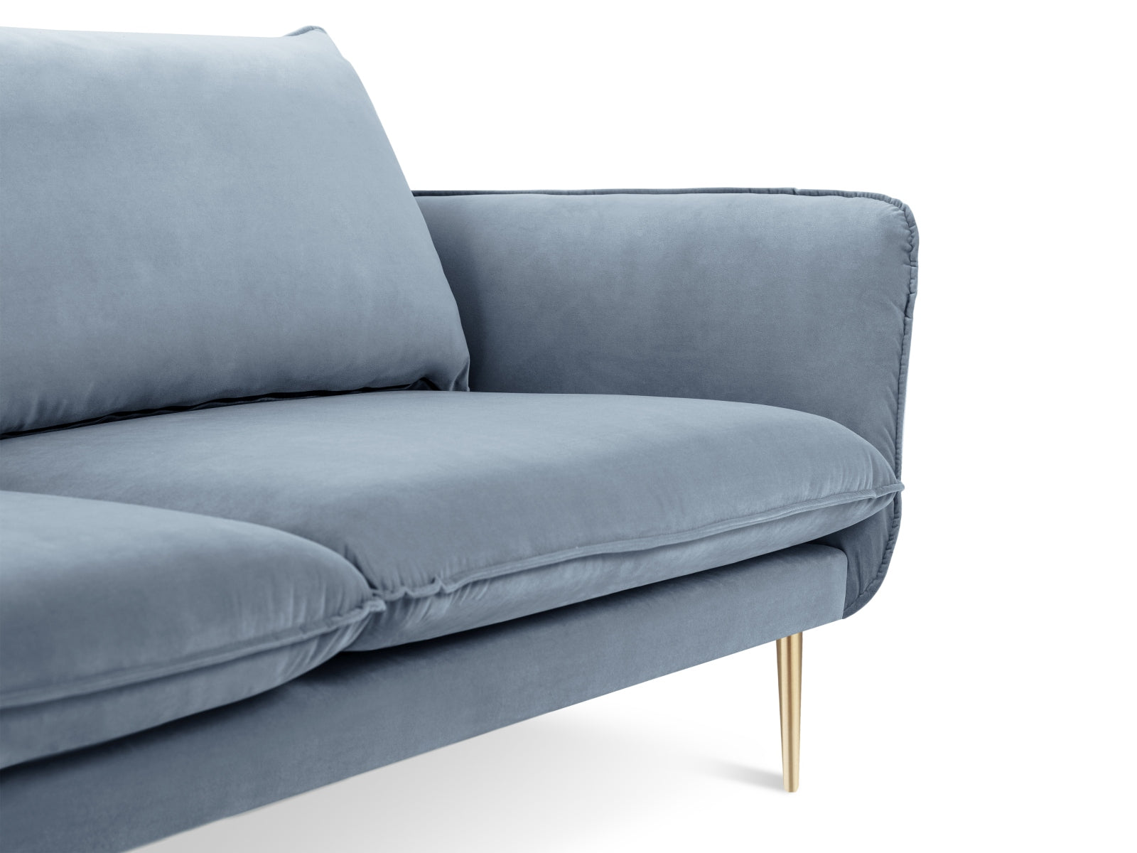 Stilvolles Vienna Velour Ecksofa rechts 5 Sitzer 170cm von Cosmopolitan Design. Luxuriöses Velour, großzügige Sitzfläche und vielseitige Farboptionen für Ihr Wohnzimmer.
