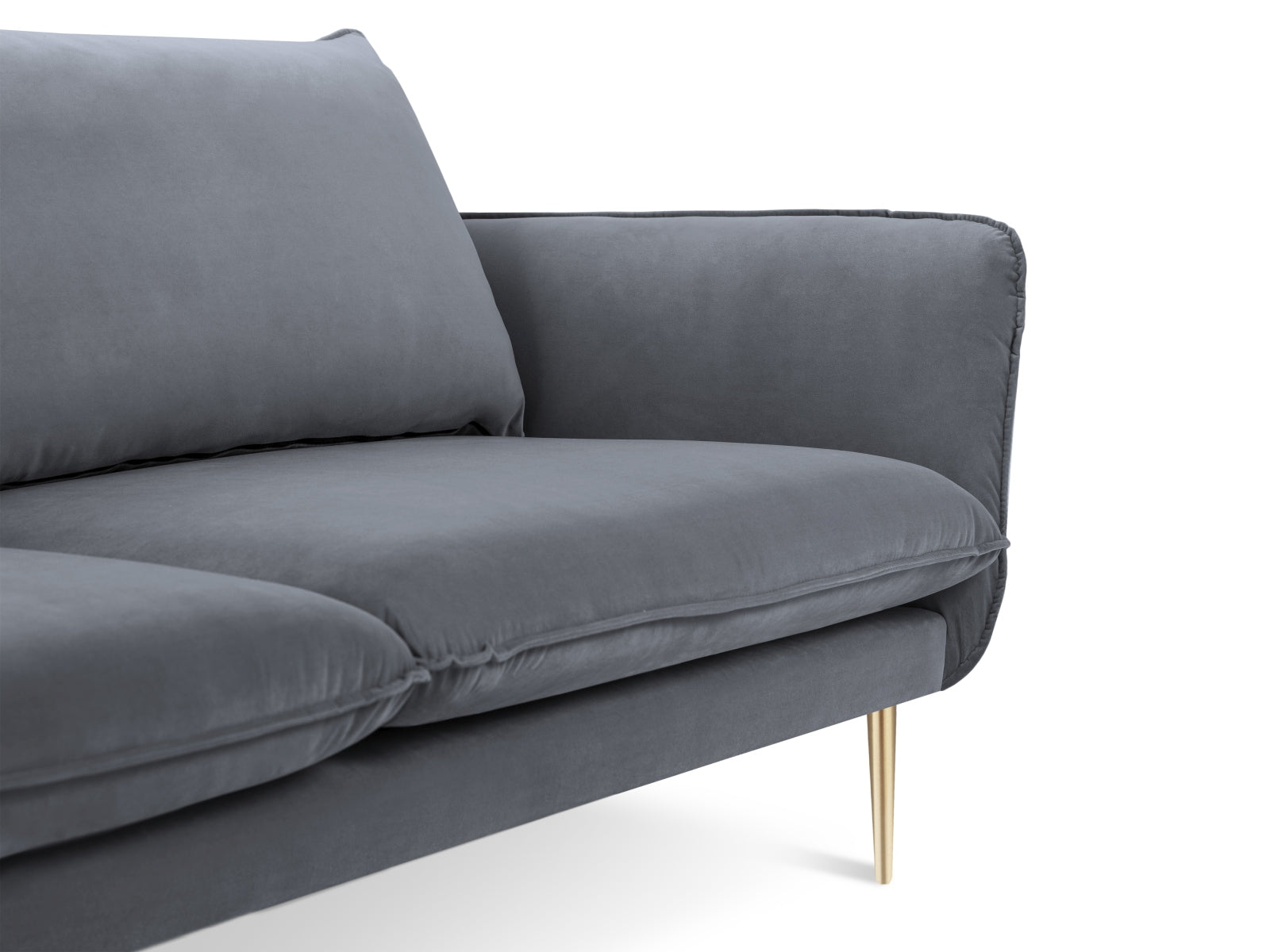 Stilvolles Vienna Velour Ecksofa rechts 5 Sitzer 170cm von Cosmopolitan Design. Luxuriöses Velour, großzügige Sitzfläche und vielseitige Farboptionen für Ihr Wohnzimmer.