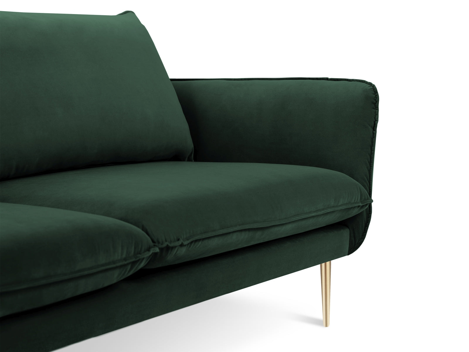 Stilvolles Vienna Velour Ecksofa rechts 5 Sitzer 170cm von Cosmopolitan Design. Luxuriöses Velour, großzügige Sitzfläche und vielseitige Farboptionen für Ihr Wohnzimmer.