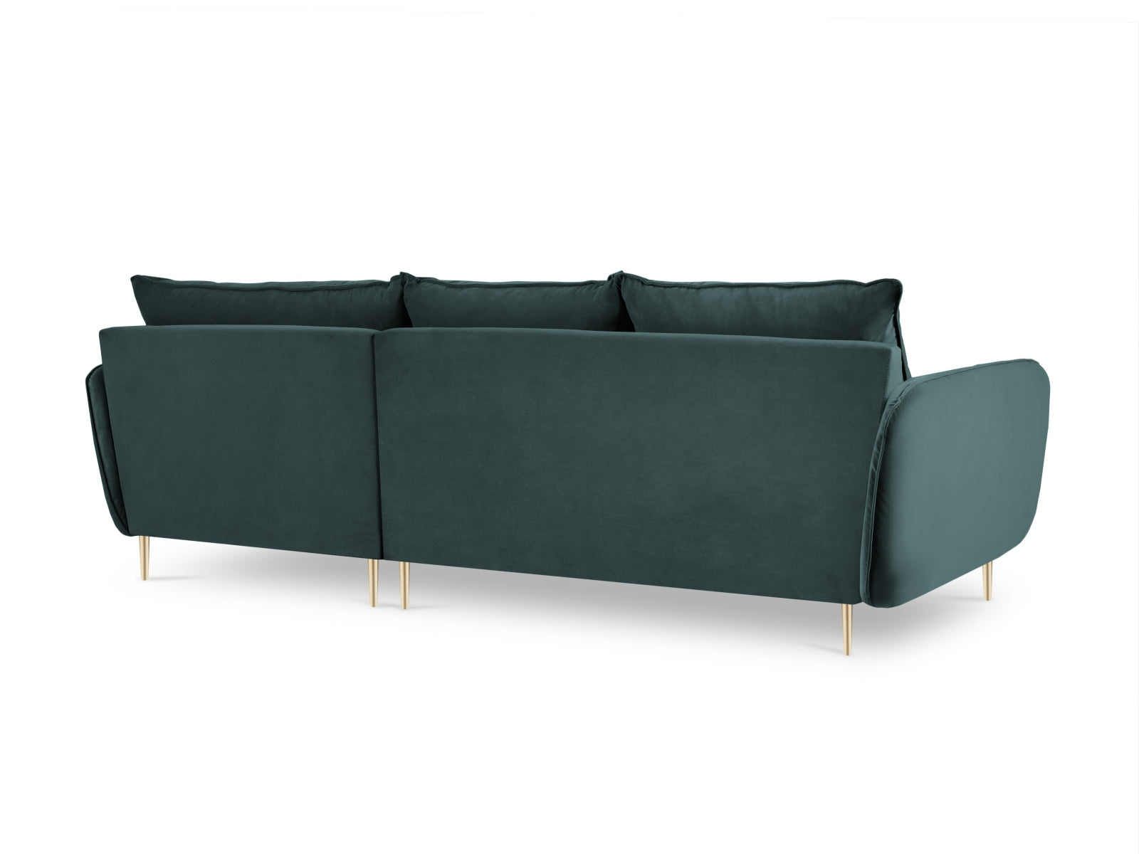 Elegantes Vienna Velour Ecksofa rechts 5 Sitzer 170cm von Cosmopolitan Design. Hochwertiges Velour, optimaler Komfort und zahlreiche Farben für Ihr Zuhause.