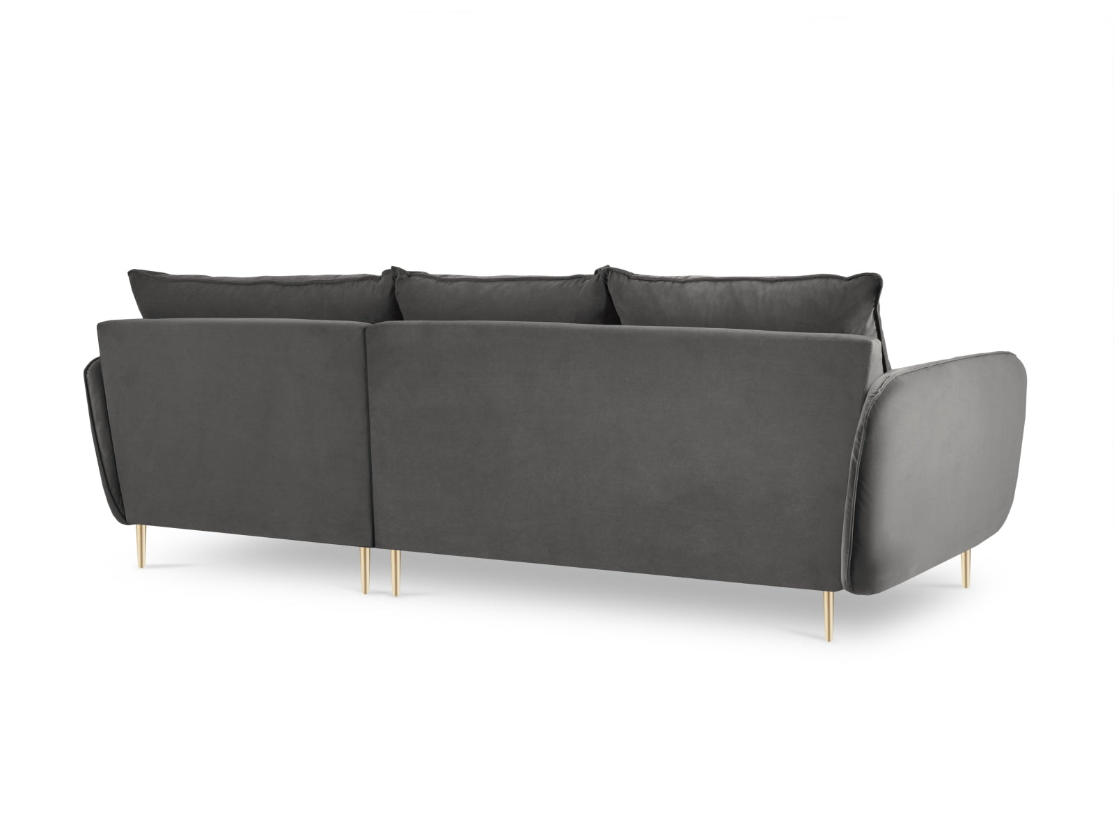 Elegantes Vienna Velour Ecksofa rechts 5 Sitzer 170cm von Cosmopolitan Design. Hochwertiges Velour, optimaler Komfort und zahlreiche Farben für Ihr Zuhause.