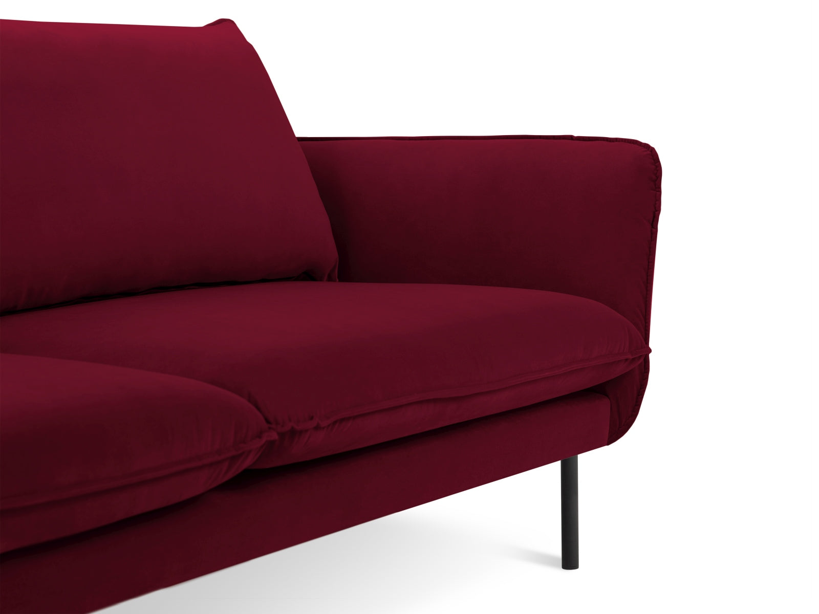 Stilvolles Vienna Velour Ecksofa rechts 5 Sitzer 170cm von Cosmopolitan Design. Luxuriöses Velour, optimaler Komfort und vielseitige Farboptionen für Ihr modernes Wohnzimmer.