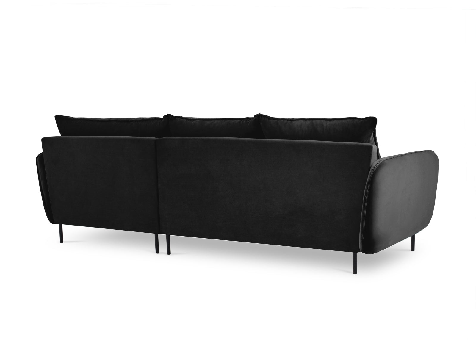 Elegantes Vienna Velour Ecksofa rechts 5 Sitzer 170cm von Cosmopolitan Design. Hochwertiges Velour, optimaler Komfort und zahlreiche Farben für jeden Wohnstil.
