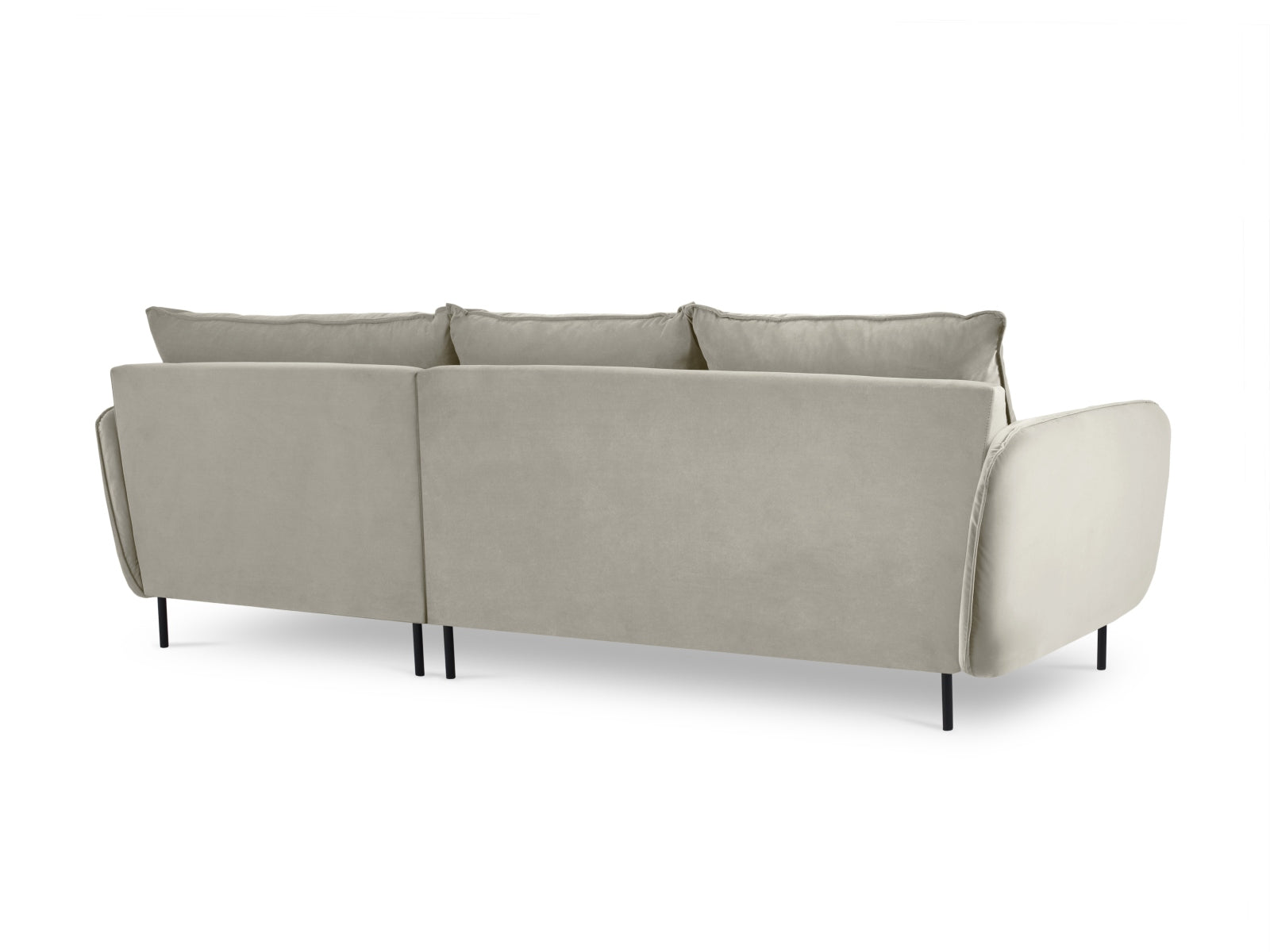 Elegantes Vienna Velour Ecksofa rechts 5 Sitzer 170cm von Cosmopolitan Design. Hochwertiges Velour, optimaler Komfort und zahlreiche Farben für Ihr Zuhause.