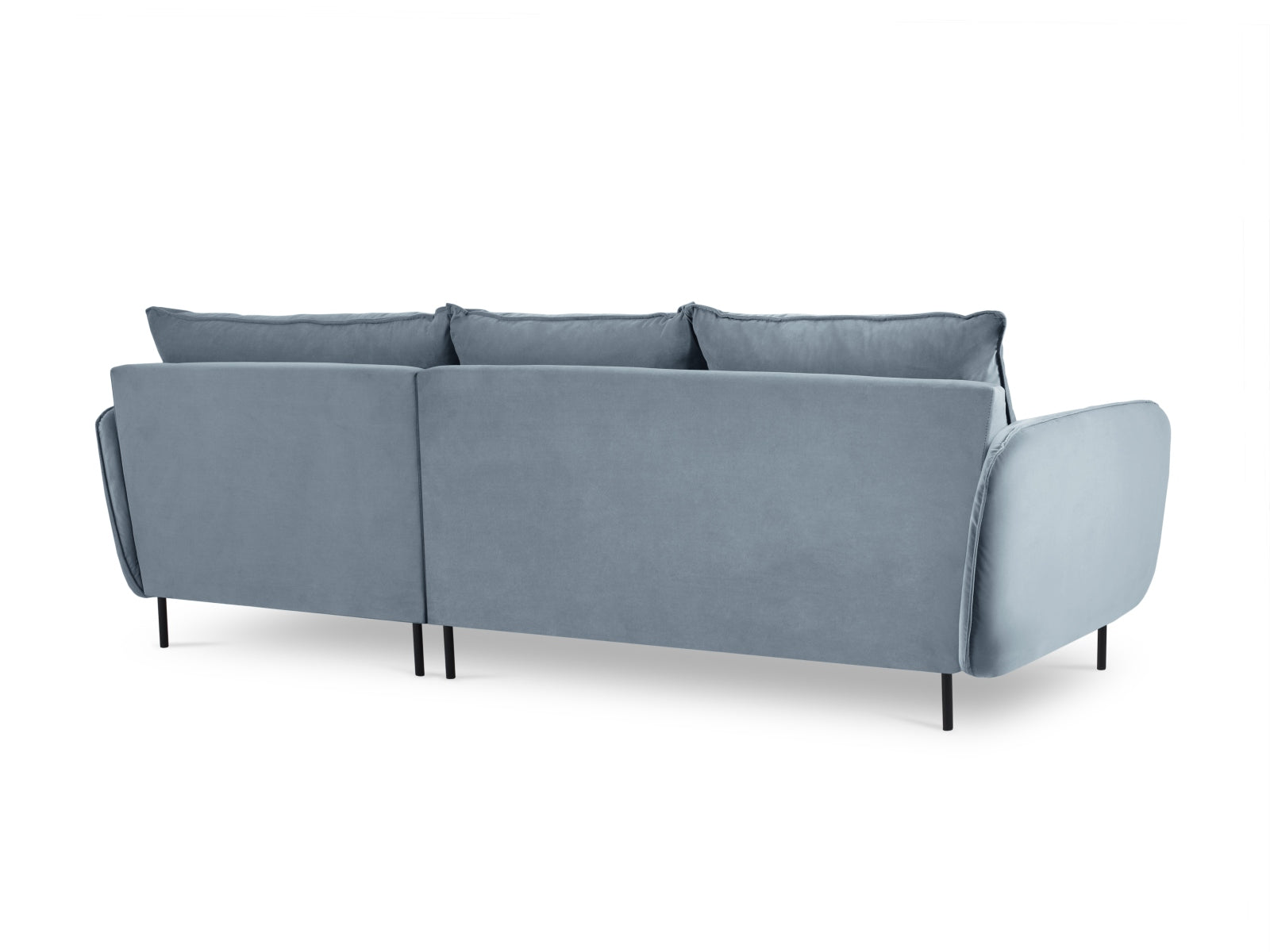 Elegantes Vienna Velour Ecksofa rechts 5 Sitzer 170cm von Cosmopolitan Design. Hochwertiges Velour, optimaler Komfort und zahlreiche Farben für Ihr Zuhause.