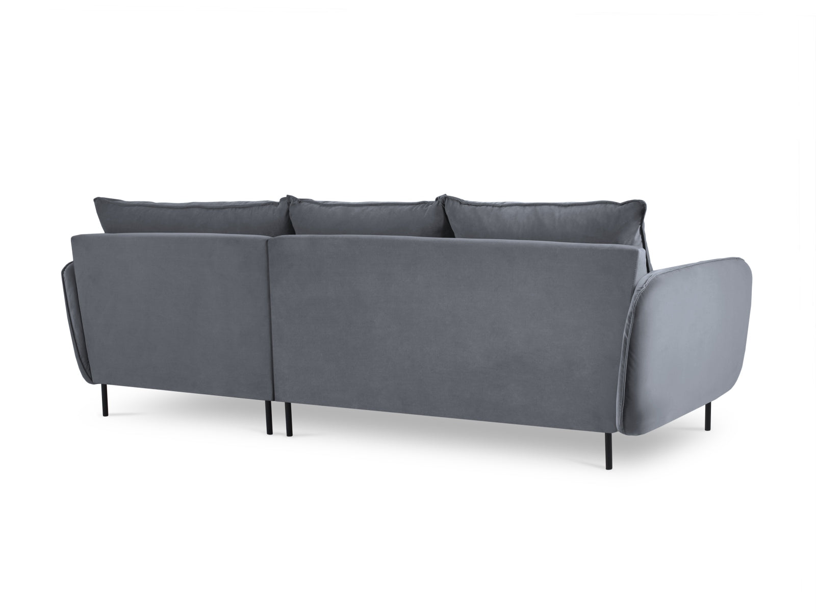 Elegantes Vienna Velour Ecksofa rechts 5 Sitzer 170cm von Cosmopolitan Design. Hochwertiges Velour, optimaler Komfort und zahlreiche Farben für Ihr Zuhause.
