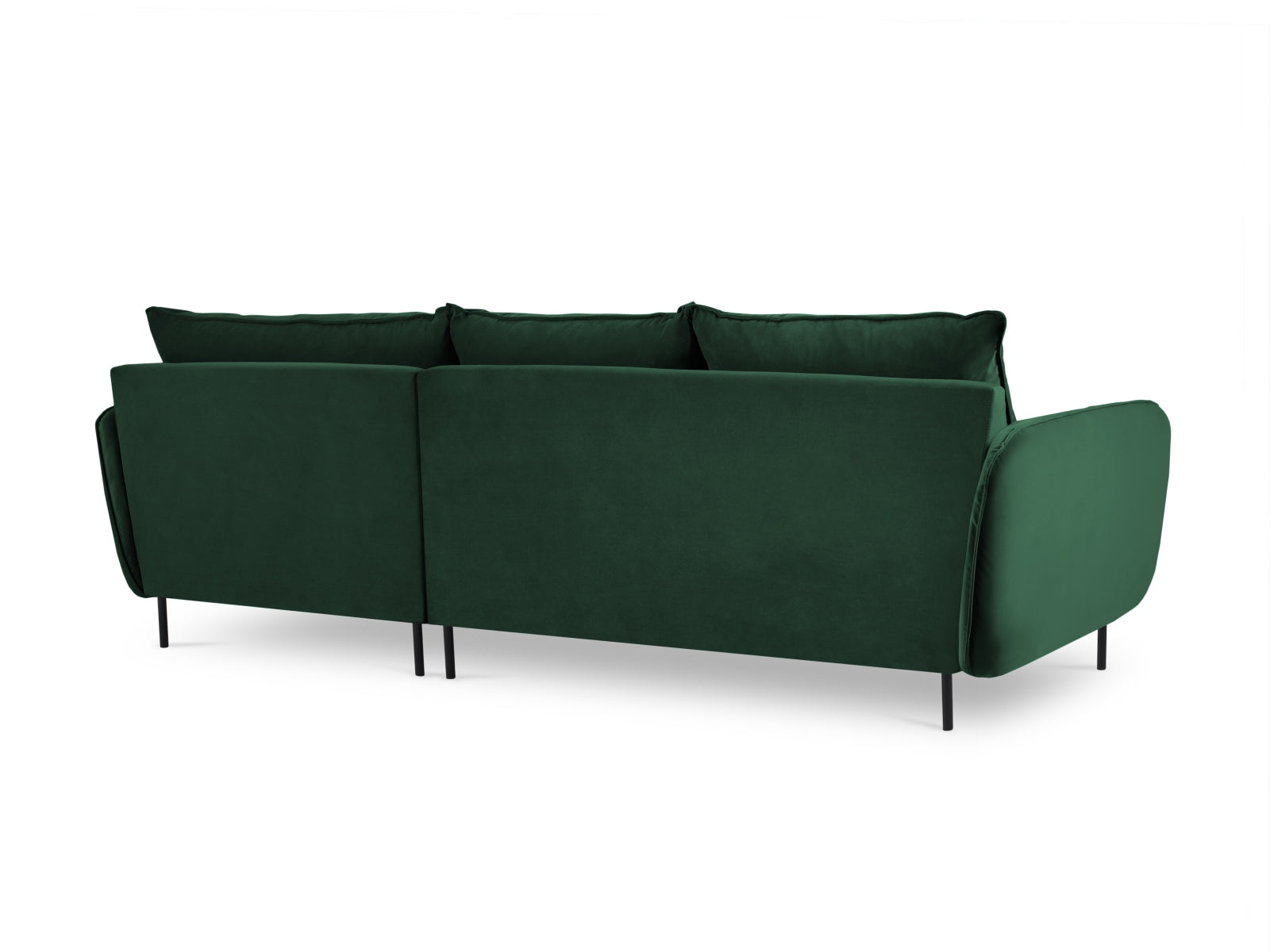 Elegantes Vienna Velour Ecksofa rechts 5 Sitzer 170cm von Cosmopolitan Design. Hochwertiges Velour, optimaler Komfort und zahlreiche Farben für Ihr Zuhause.