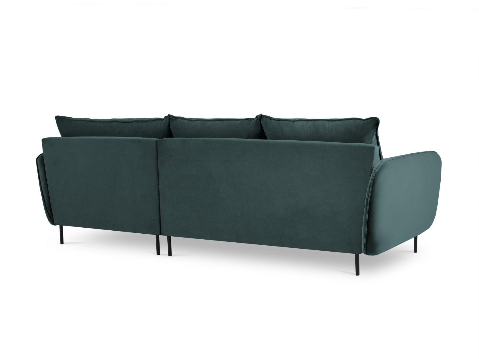 Elegantes Vienna Velour Ecksofa rechts 5 Sitzer 170cm von Cosmopolitan Design. Hochwertiges Velour, optimaler Komfort und zahlreiche Farben für Ihr Zuhause.