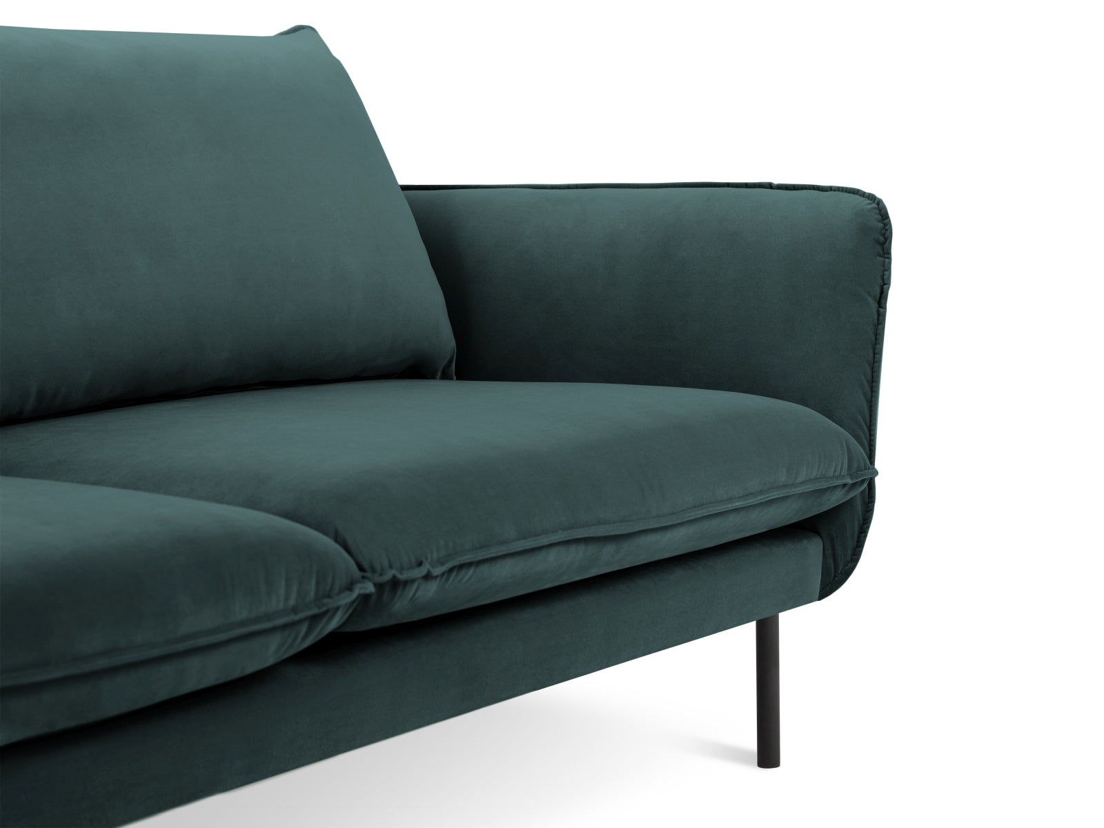 Stilvolles Vienna Velour Ecksofa rechts 5 Sitzer 170cm von Cosmopolitan Design. Luxuriöses Velour, großzügige Sitzfläche und vielseitige Farboptionen für Ihr Wohnzimmer.