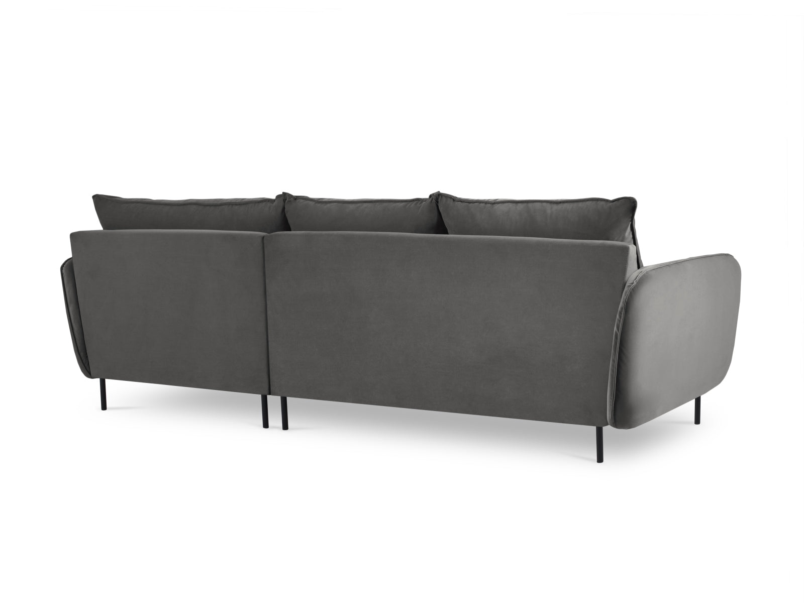 Elegantes Vienna Velour Ecksofa rechts 5 Sitzer 170cm von Cosmopolitan Design. Hochwertiges Velour, optimaler Komfort und zahlreiche Farben für Ihr Zuhause.
