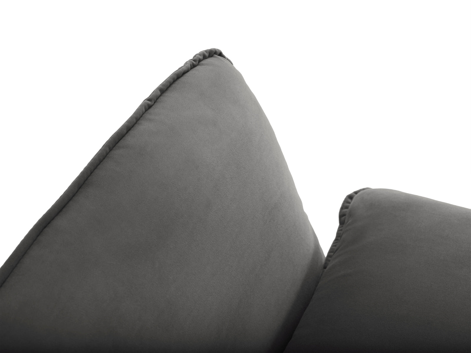 Elegantes Vienna Velour Ecksofa rechts 5 Sitzer 170cm von Cosmopolitan Design. Hochwertiges Velour, optimaler Komfort und zahlreiche Farben für Ihr Zuhause.